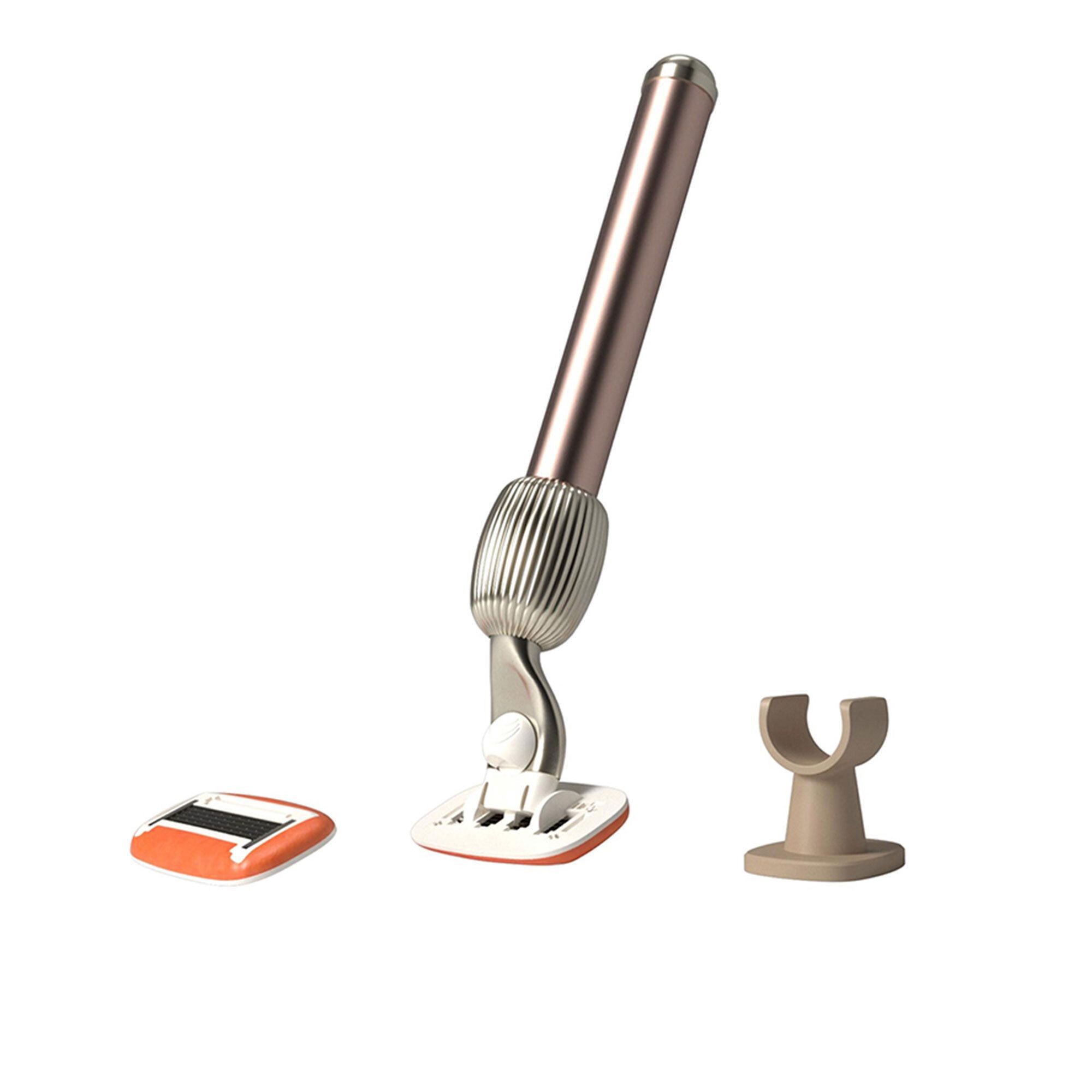 QVC Fler Starter Set Rasoio 2 lamette e supporto da parete