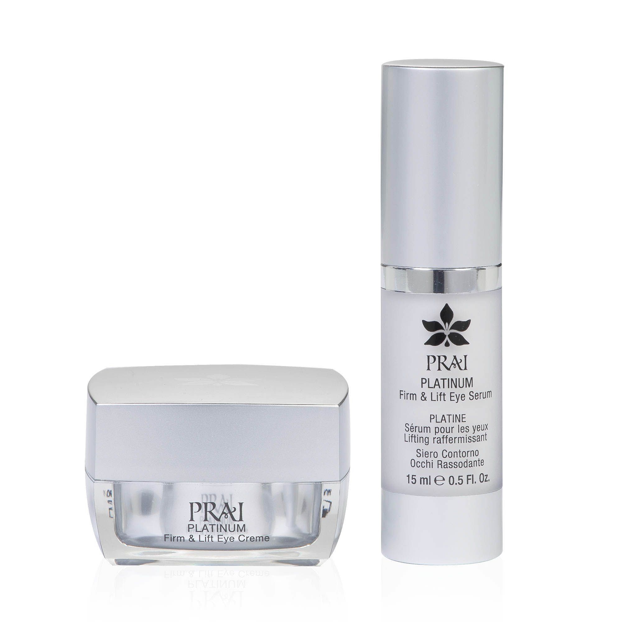 QVC PRAI Platinum Eye Duo siero e crema occhi