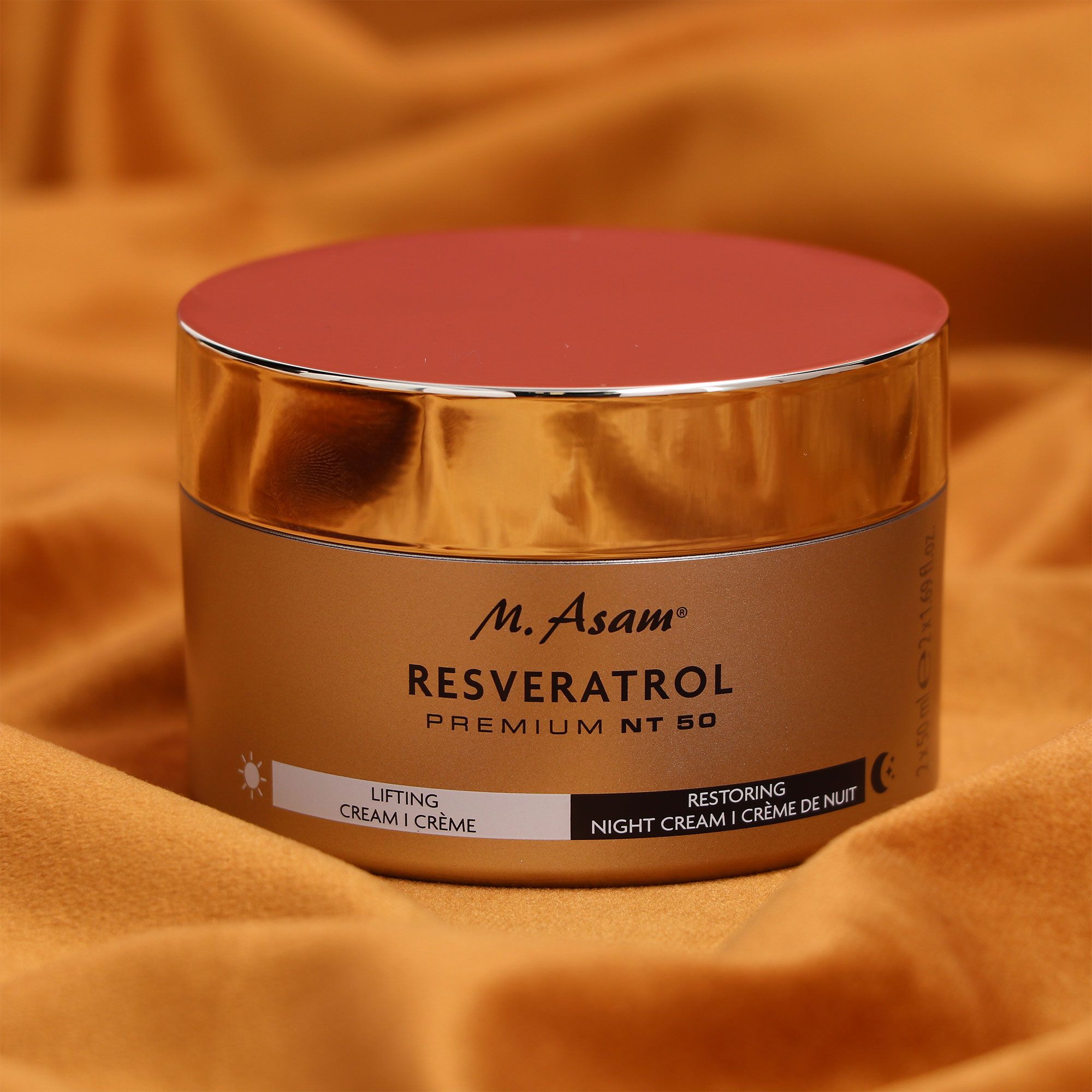 M. Asam
Resveratrol Premium:
crema giorno (50 ml)
+ crema notte (50 ml)