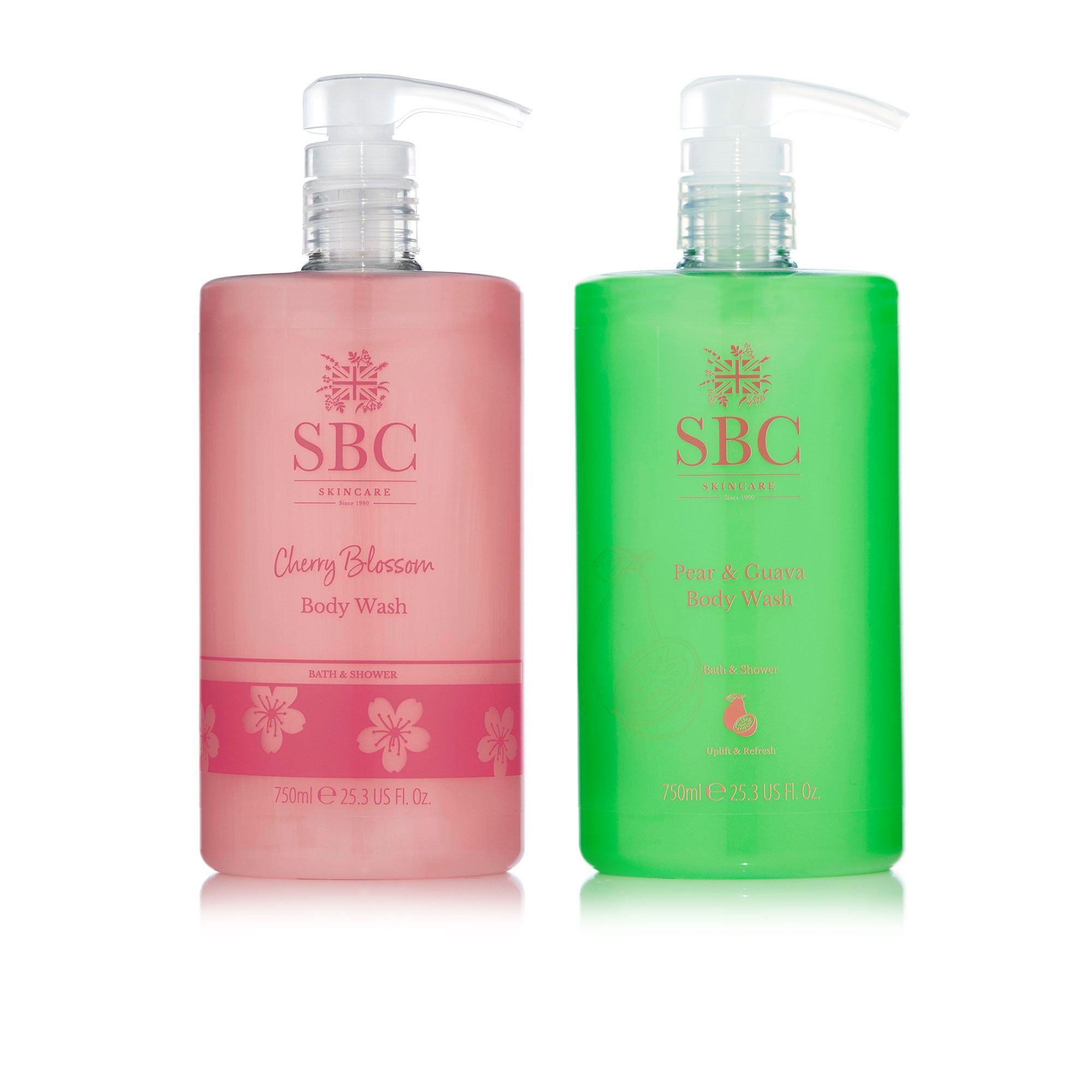 SBC
Bagnoschiuma
Pear & Guava, Cherry 
Blossom (2x750ml)