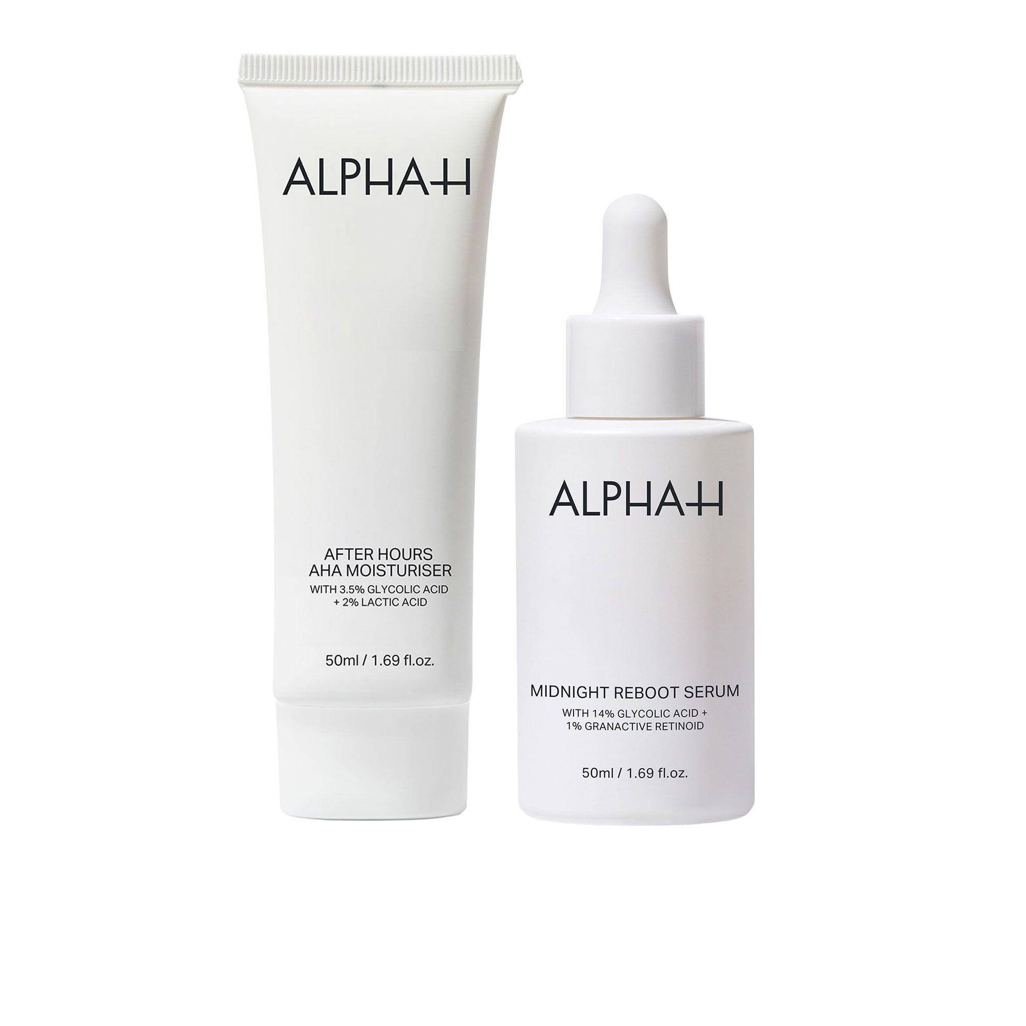 Alpha H
Crema notte After
Hours (50 ml) e siero
Midnight (50 ml)