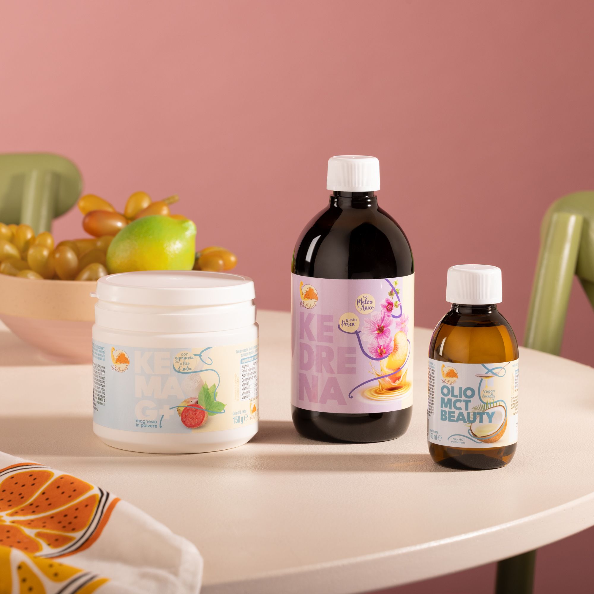 KeBakery
Kit integrazione
estate: KeDrena,
Olio MCT e KeMag+