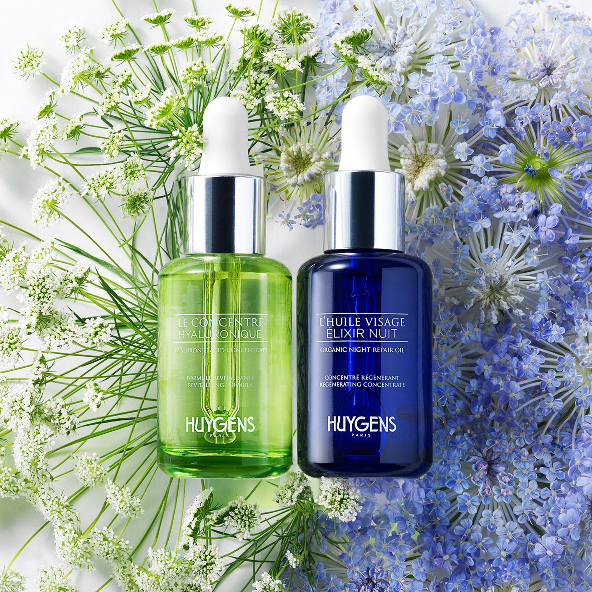 Huygens
Duo giorno e notte:
concentrato acido
ialuronico+olio viso