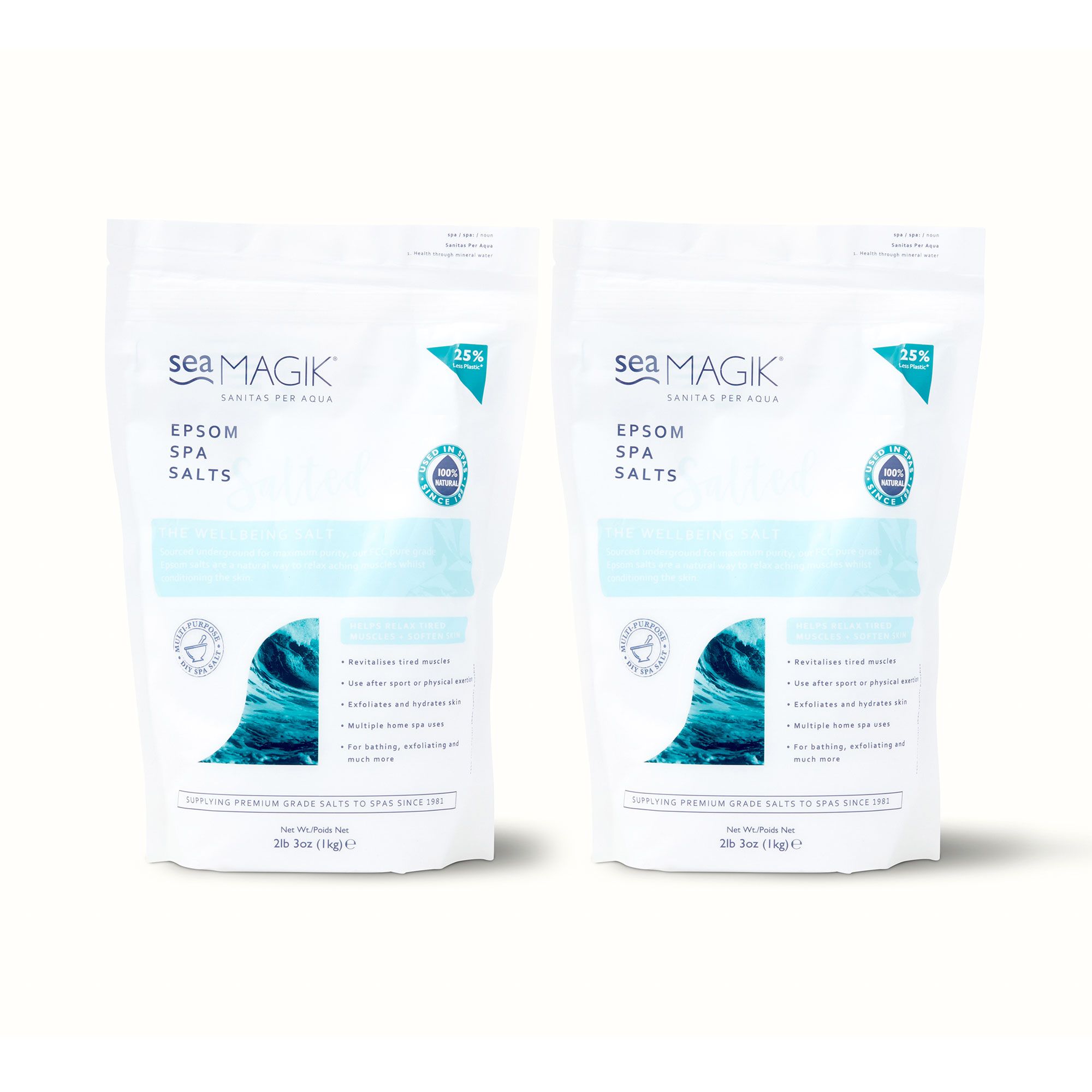 Sea Magik
Sali da bagno
Epsom Spa
(2x1kg)