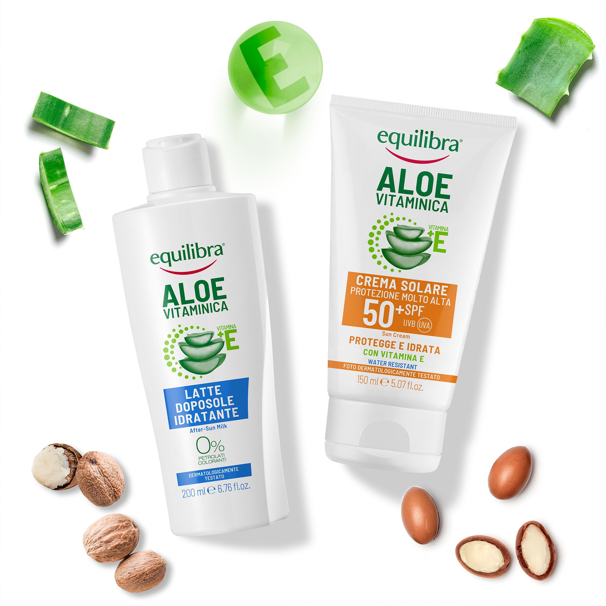 Equilibra®
Solari corpo con Aloe
protezione a scelta
e latte doposole