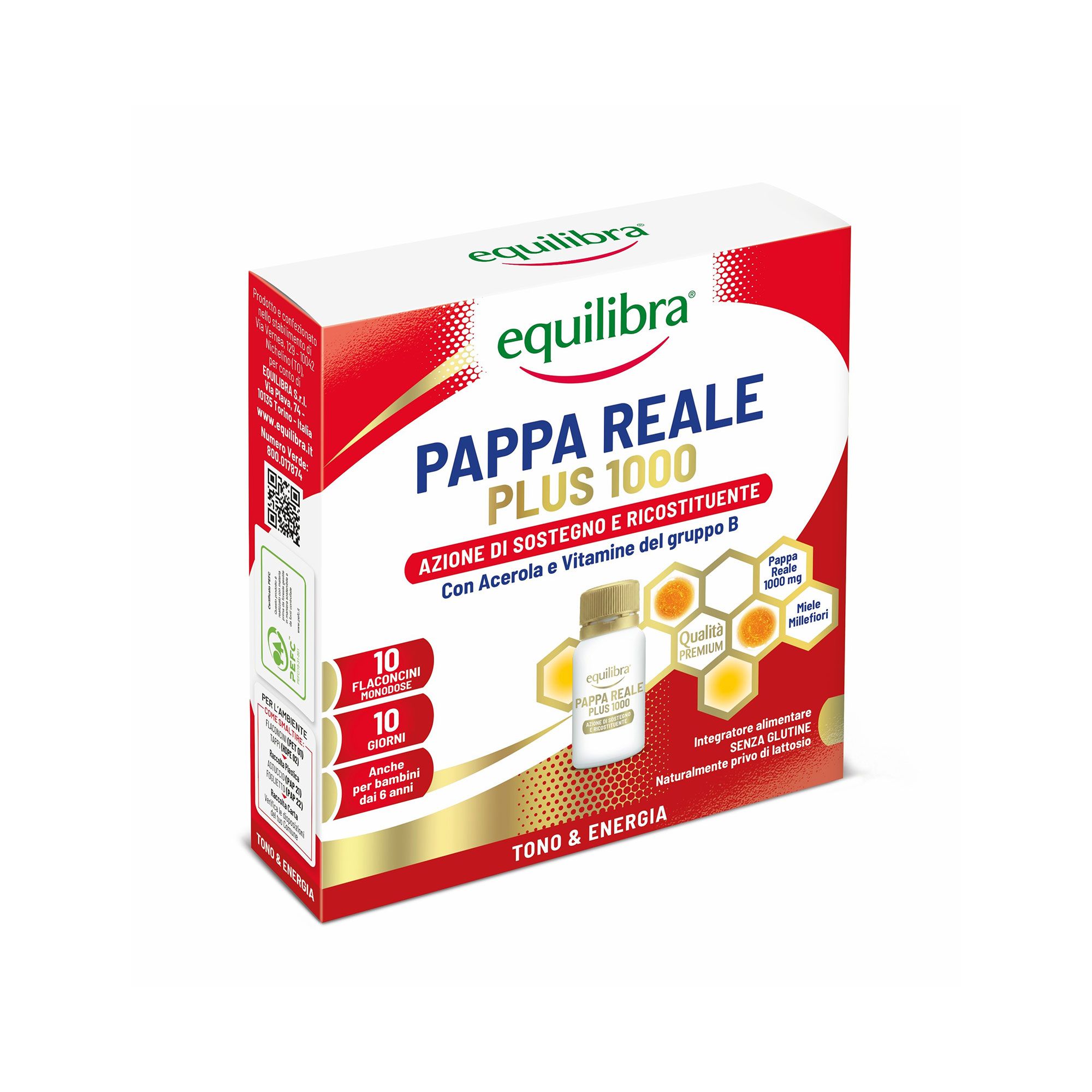 Equilibra®
Pappa Reale Plus1000
Integratore
(10 flaconi da 15ml)