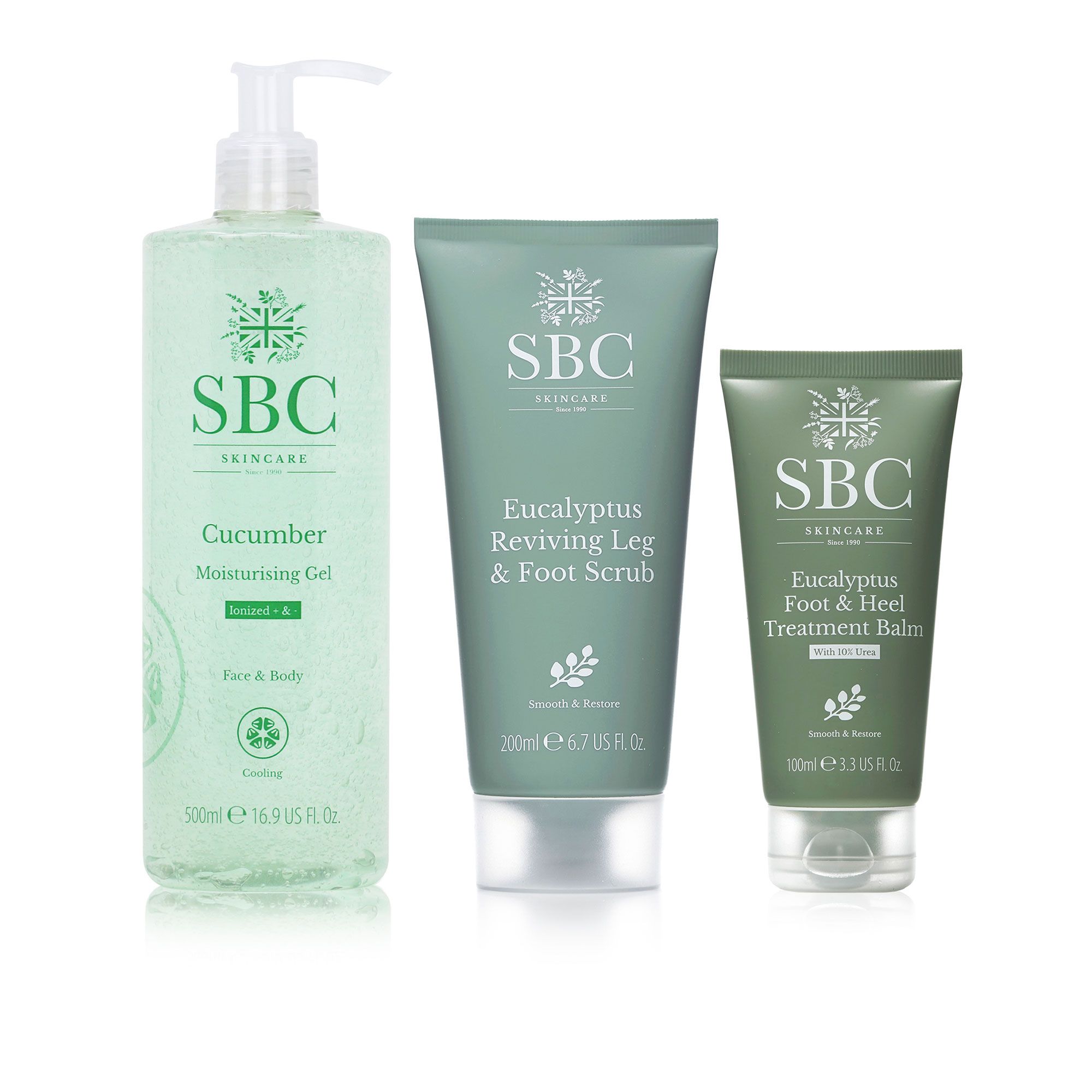 SBC 
Gel idratante
+ kit Eucalyptus 
piedi e gambe