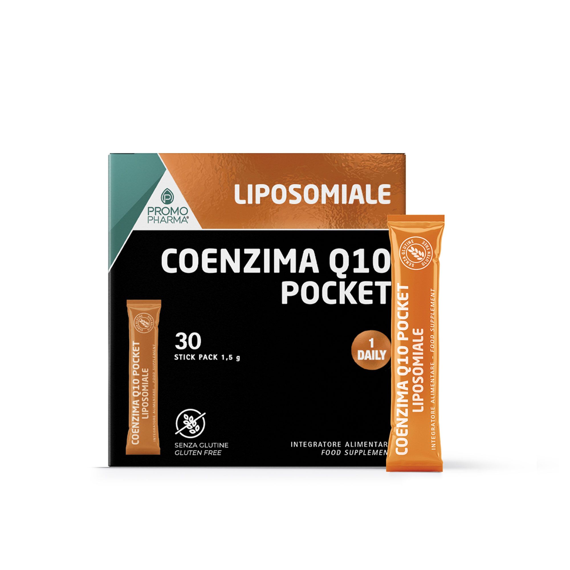 PromoPharma
Integratore Coenzima
Q10 Pocket
Liposomiale 30 stick