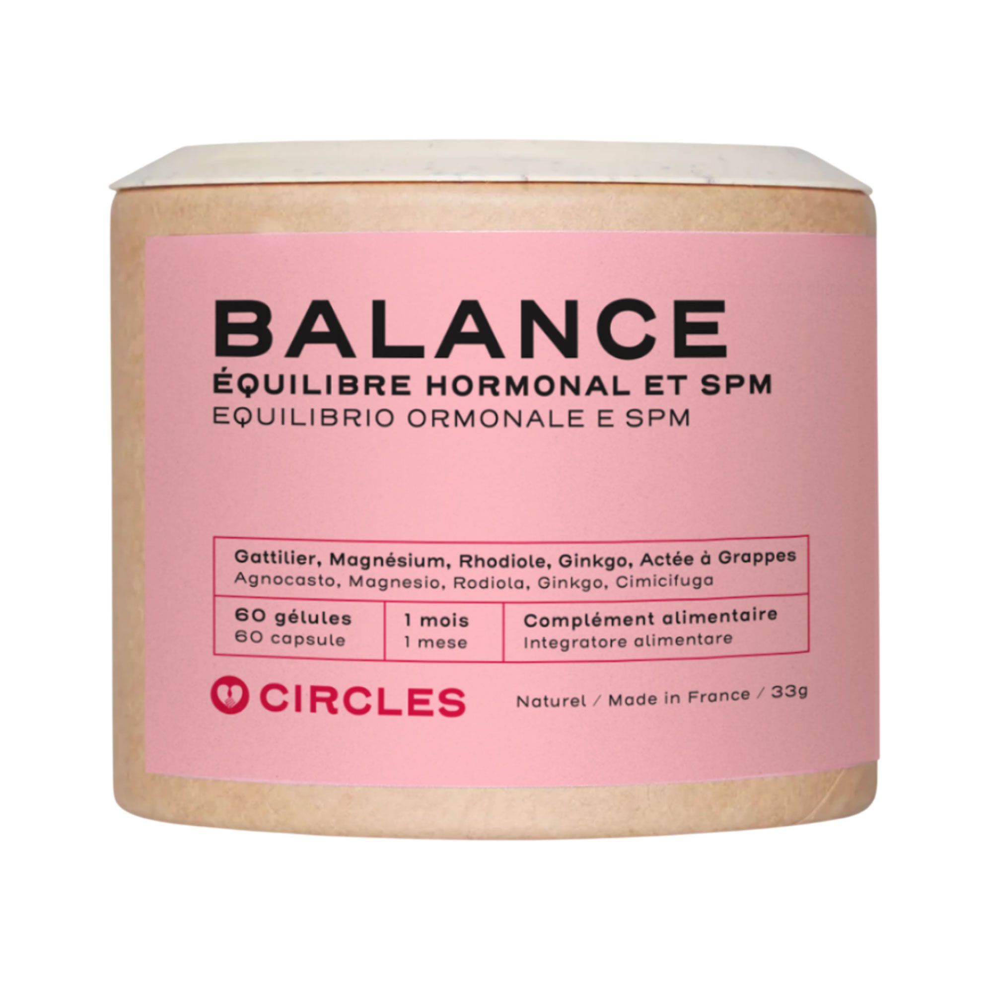 Circles
BALANCE Equilibrio
ormonale & SPM
Integratore (60 cps)
