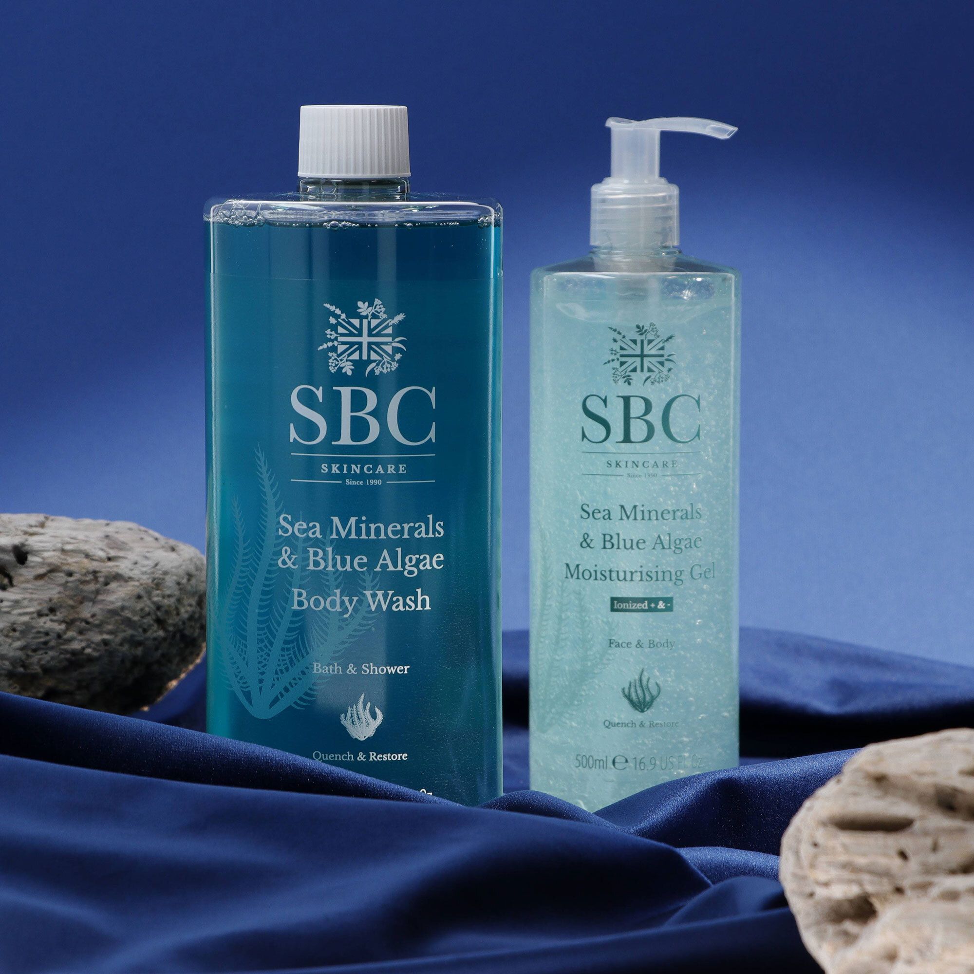 QVC SBC Bagnoschiuma e gel idratante Sea Minerals&Blue Algae