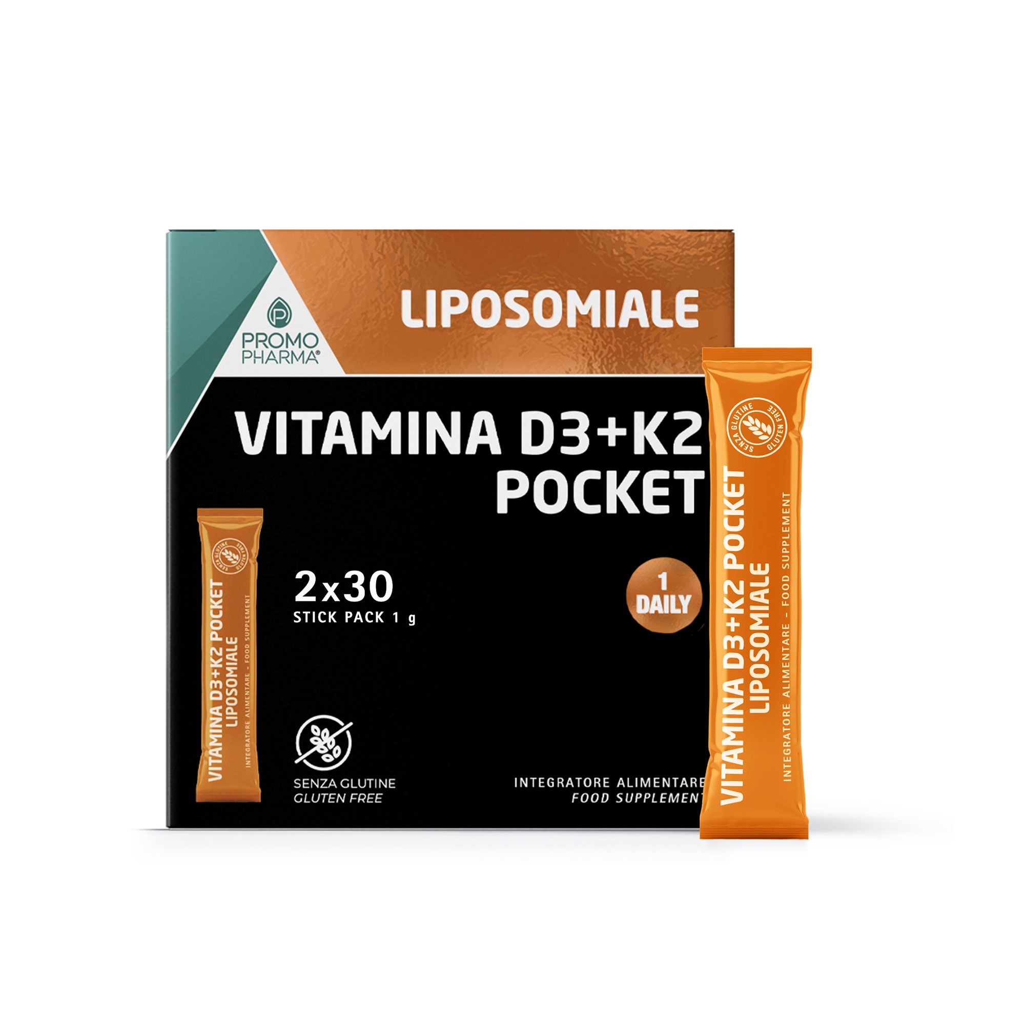 PromoPharma
Integratore
alimentare vitamina
D3+K2 (2x30stick)