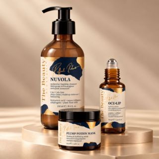 The Beauty Biologist
Kit viso: detergente
Nuvola + maschera +
siero Ocu Lip + borsa