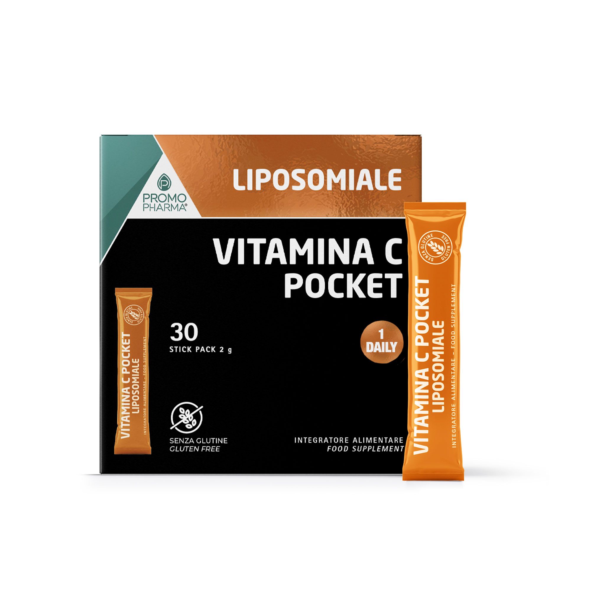 PromoPharma
Integratore in stick
Vitamina C Pocket
Liposomiale (30 pz)