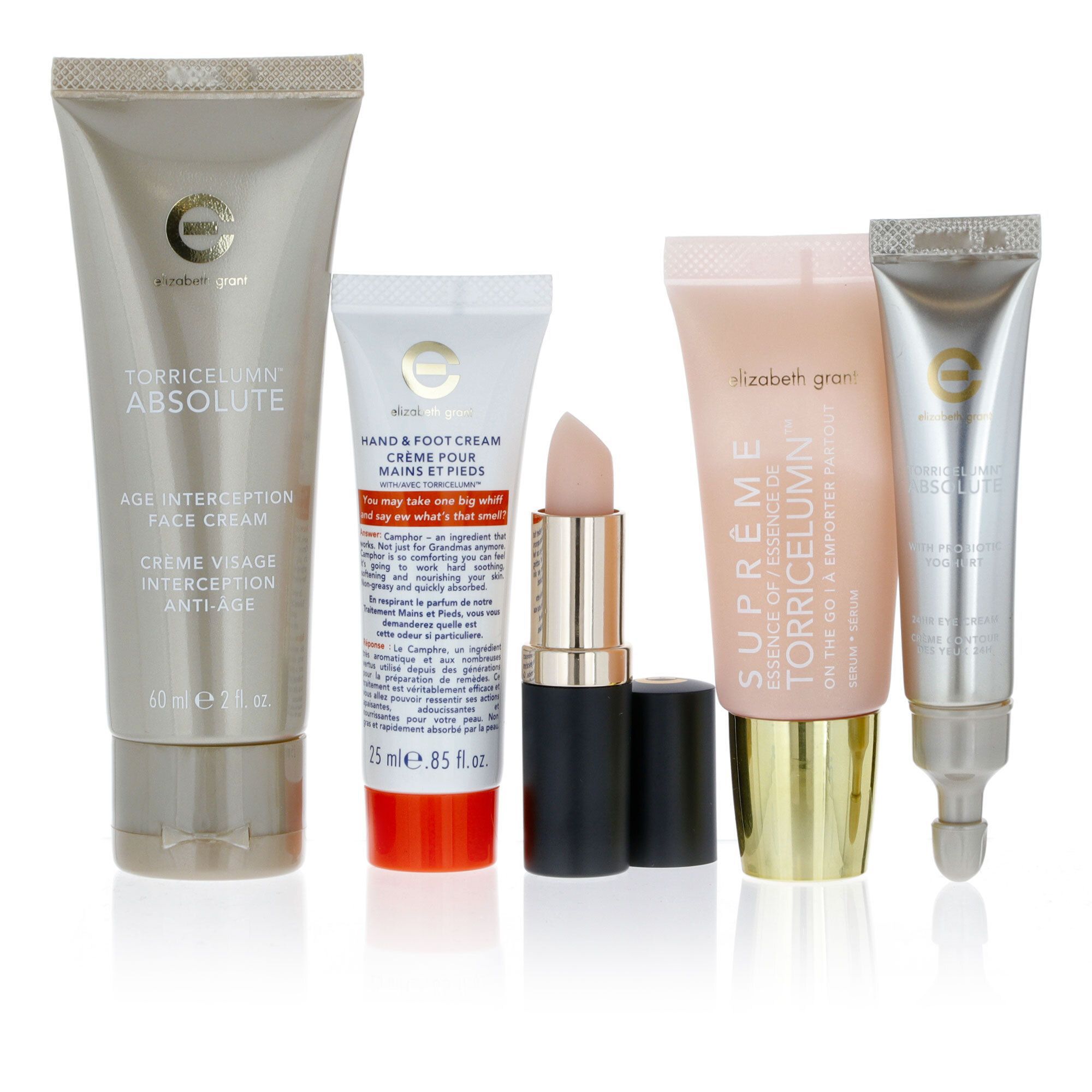 QVC Elizabeth Grant Kit 5 trattamenti cosmetici viso e corpo al Torricelumn