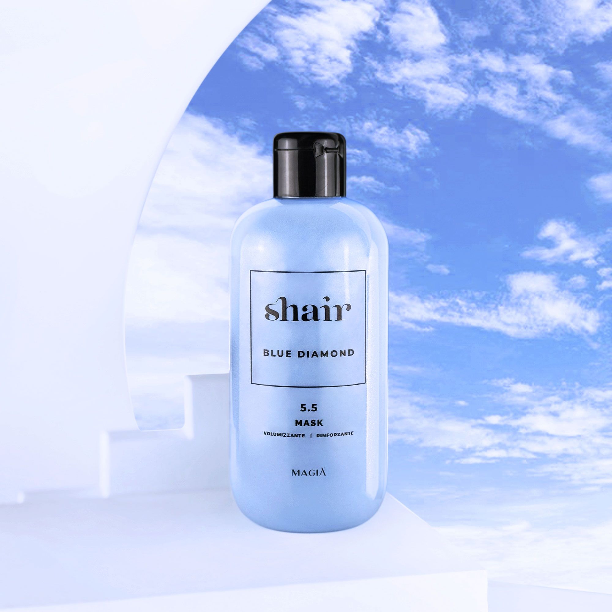 Shair
Maschera volumizzante
e idratante capelli
Blue Diamond 5.5
