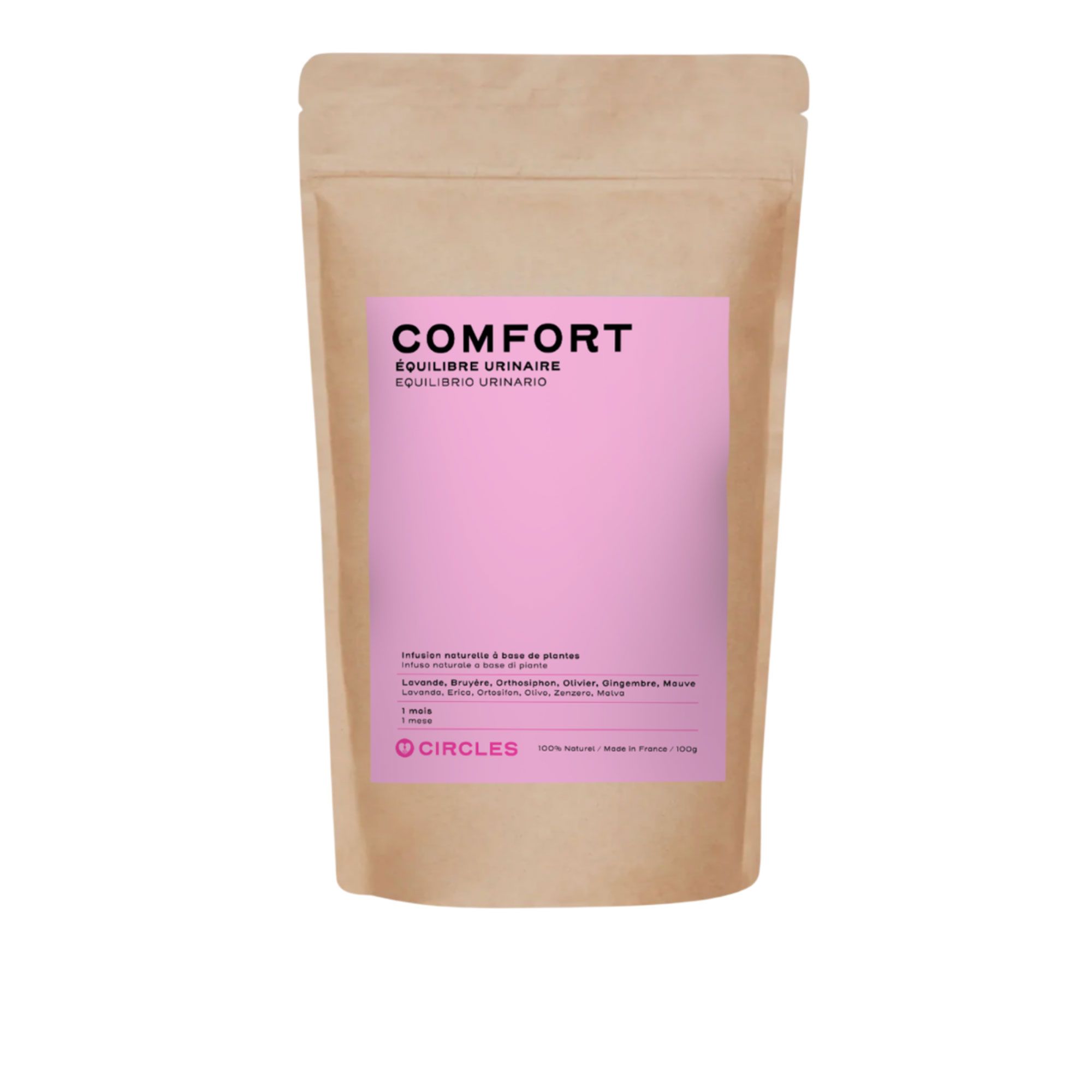 Circles
COMFORT
Equilibrio urinario
Infuso naturale 100g
