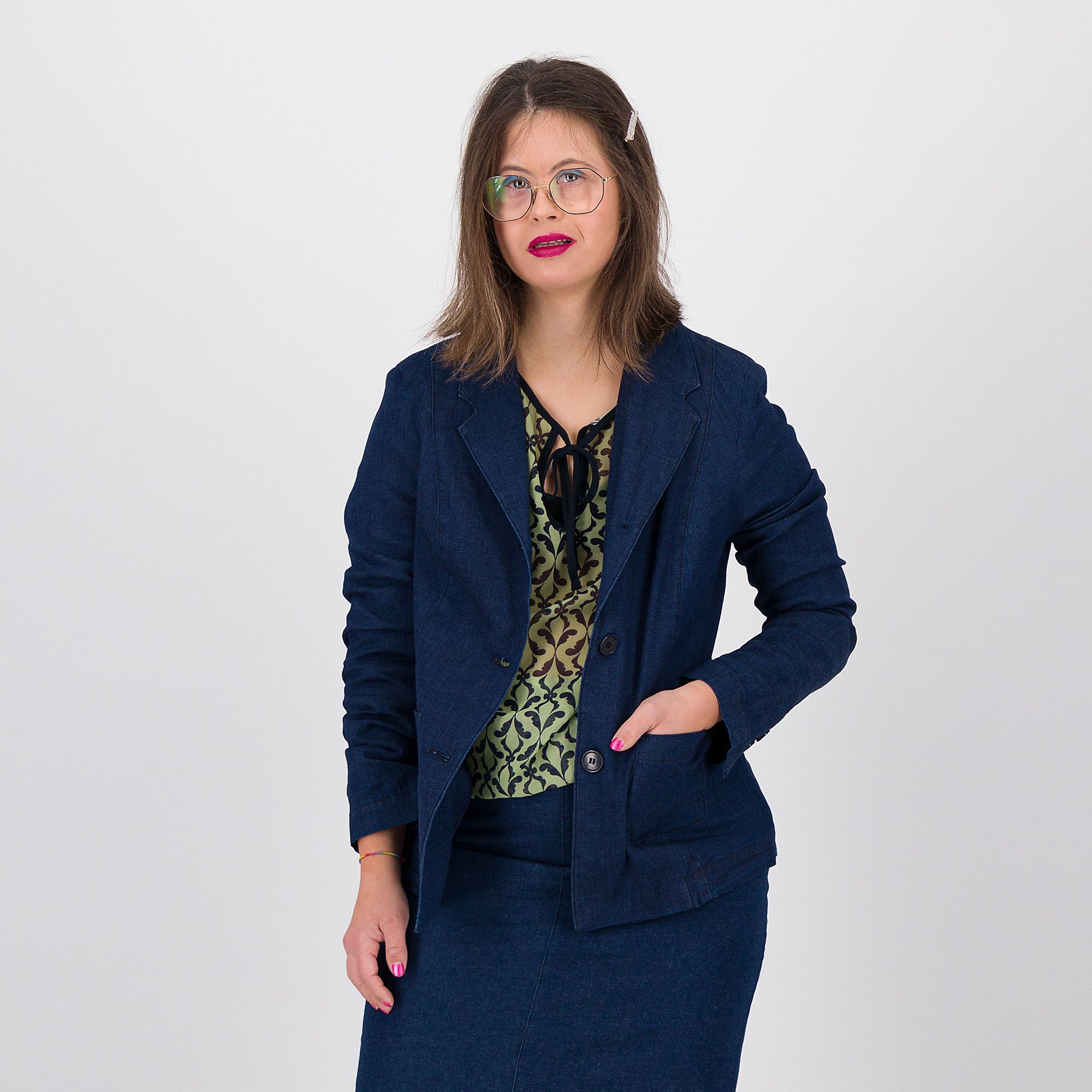 Caterina Lancini
Giacchina in 
jeans con 
collo rever