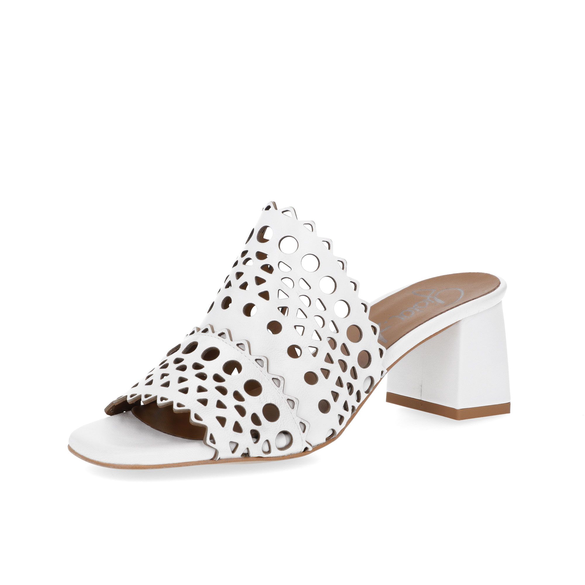 Gioia A.
Sandali in pelle
con motivi geometrici
tacco 5 cm