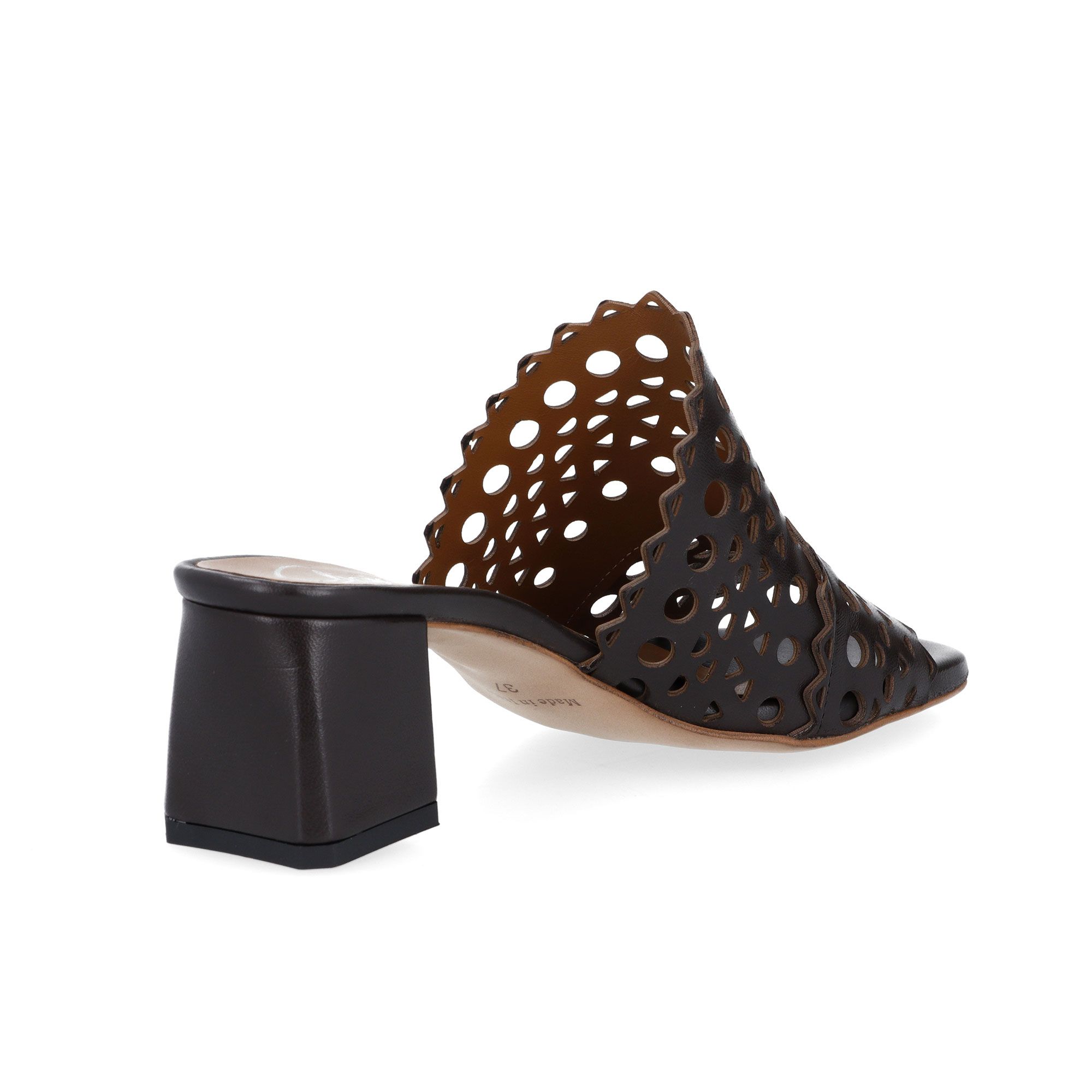 Gioia A. Sandali in pelle con motivi geometrici tacco 5 cm