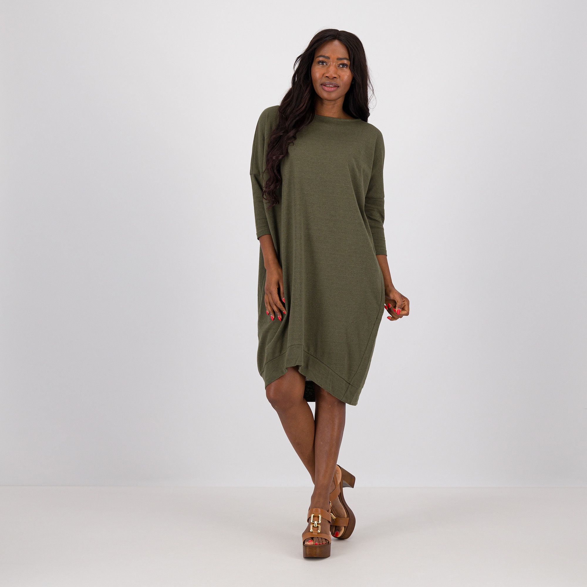 Caterina Lancini
Maxi maglia con
scollo tondo e
manica con polsino