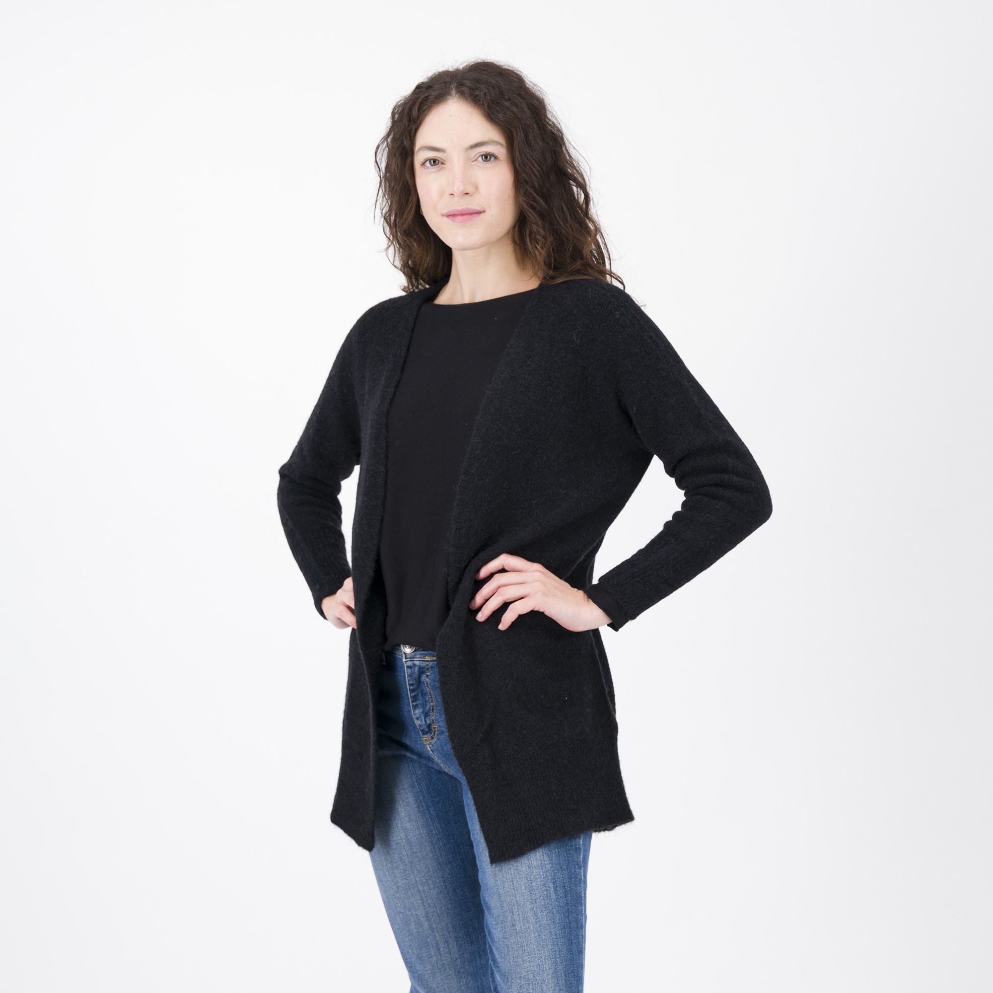 Image of HEKLA Cardigan lungo senza allacciatura061