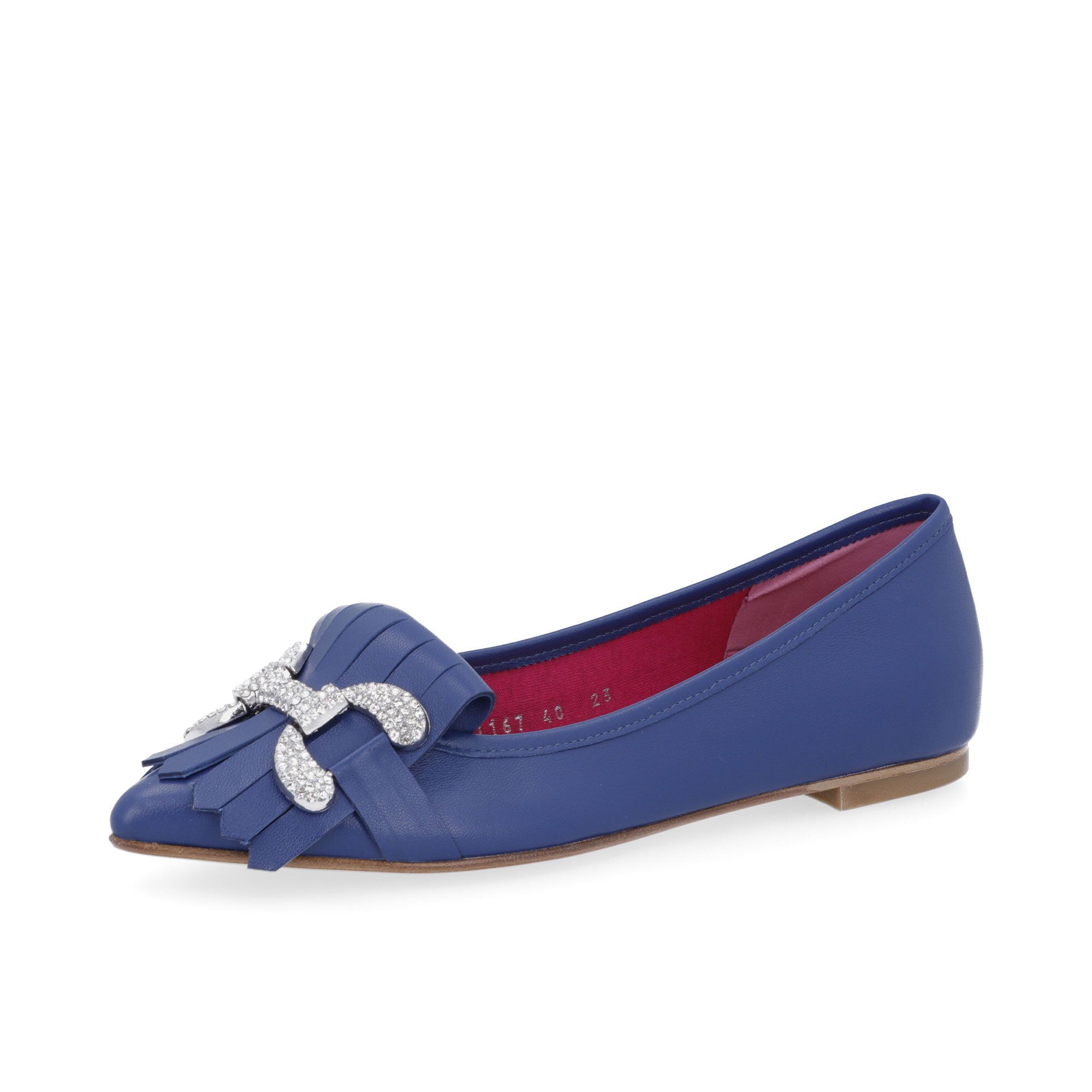 Le Babe
Ballerina in pelle
Motivo morsetto
Tacco 1 cm
Made in Italy