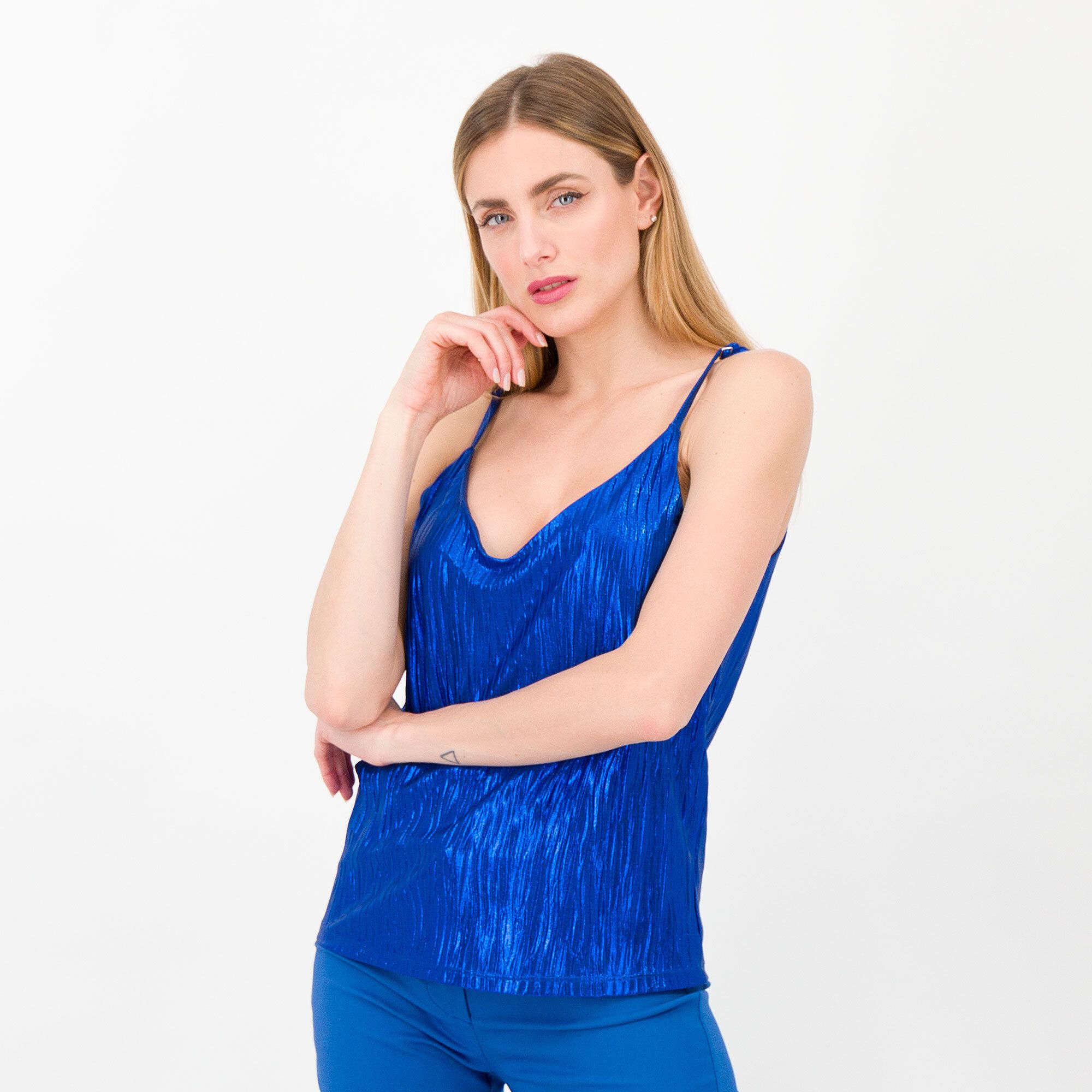 Mood Atelier
Top in jersey
laminato plissé
Bretelle regolabili
Made in Italy