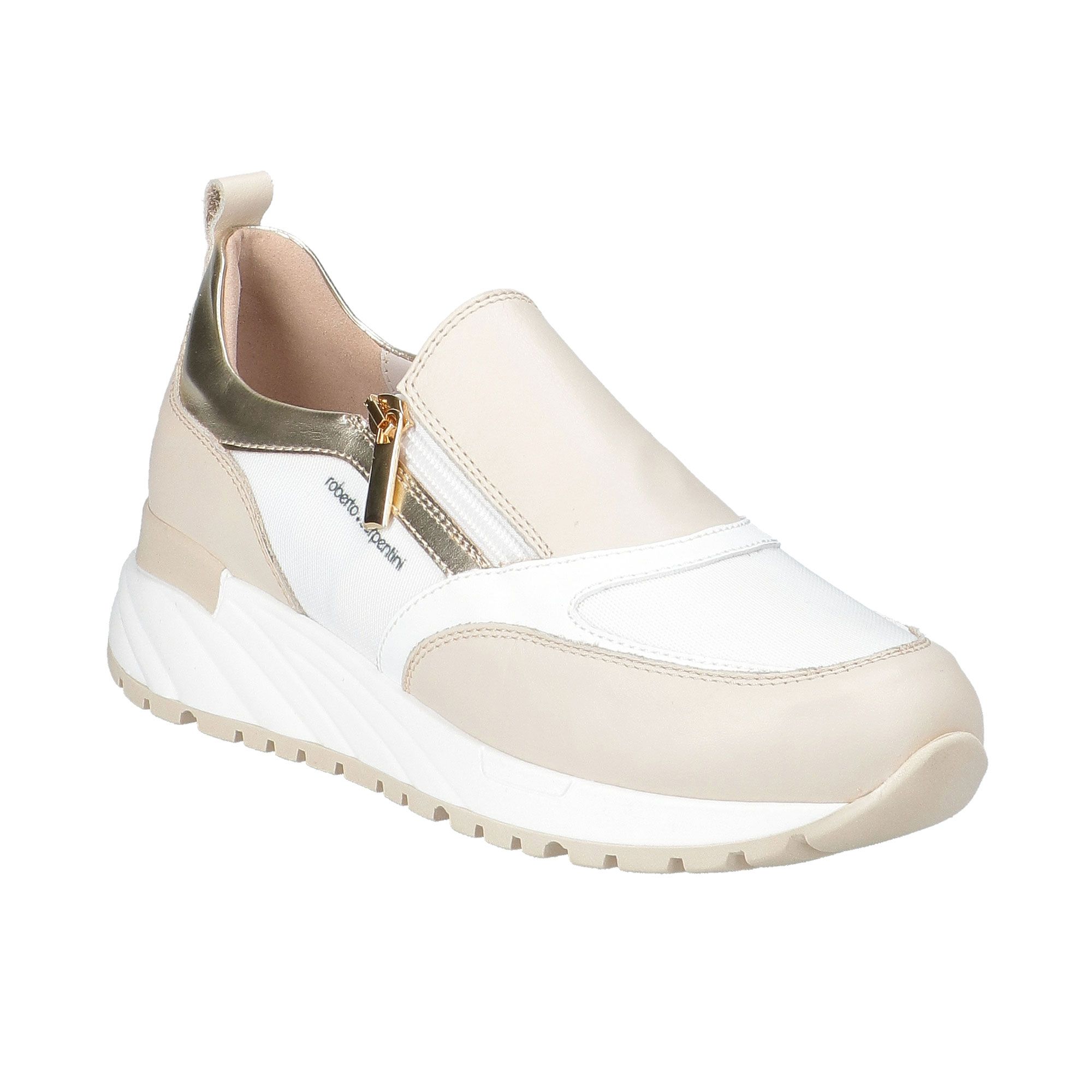 Le Serpentini Sneakers in pelle con inserti in materiale tessile