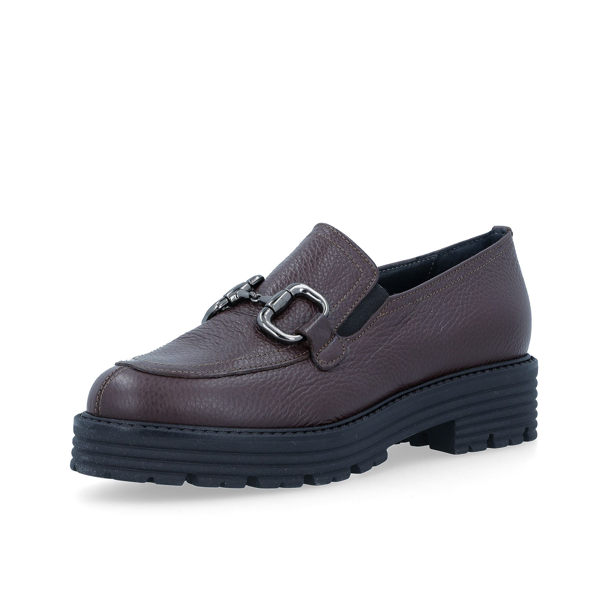 Image of Soffice Sogno Mocassino in pelle con tacco 4 cm061