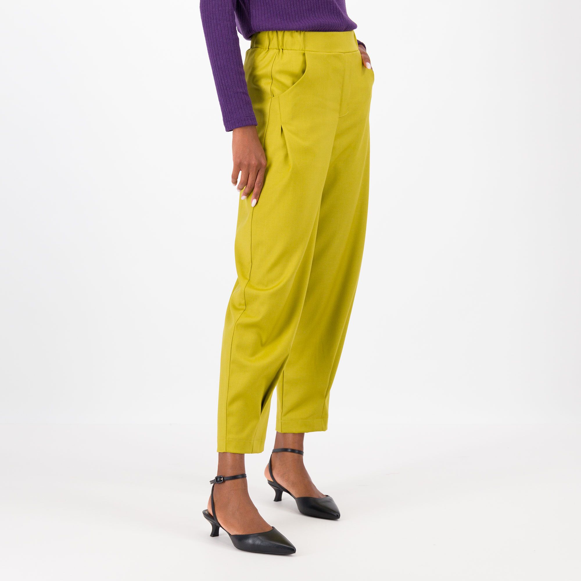 QVC M'ama Pantaloni balloon in twill tecnico