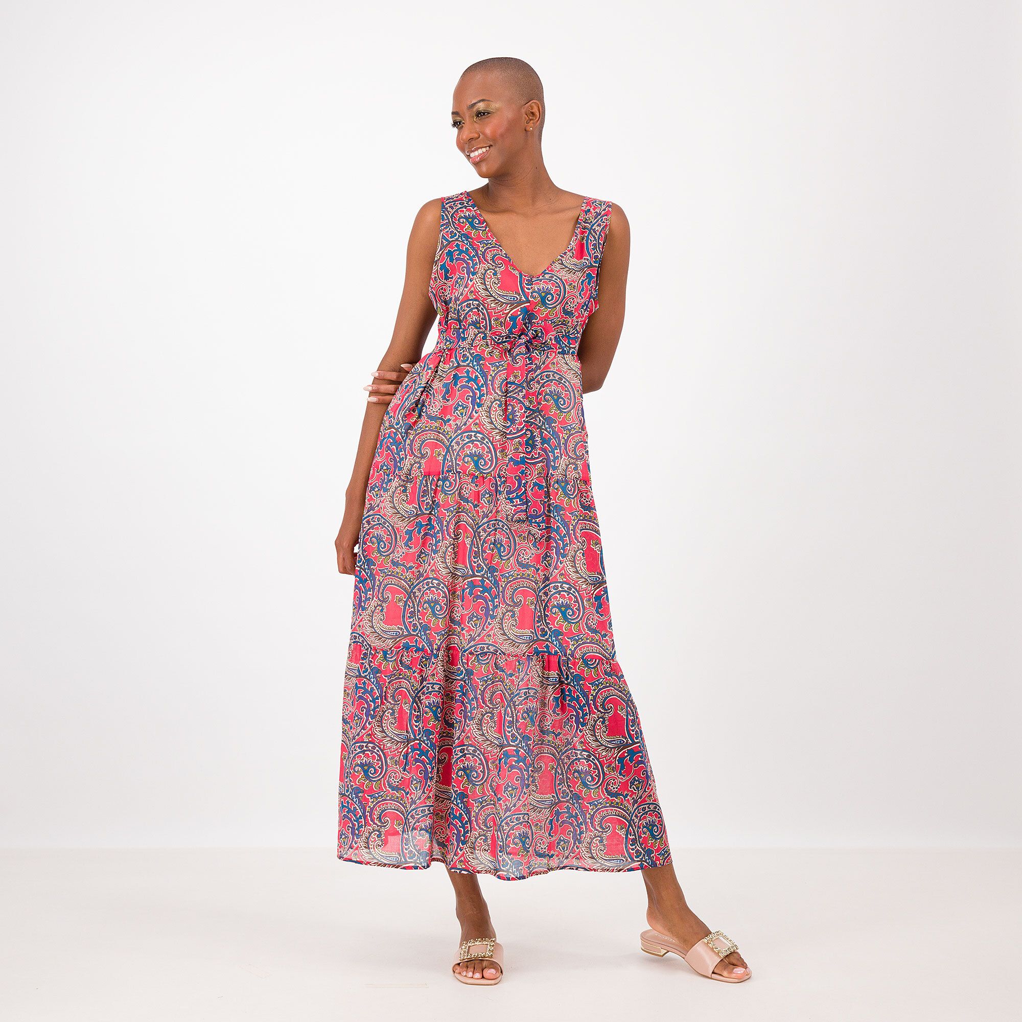 SottoMarino
Abito maxi smanicato
in cotone fantasia