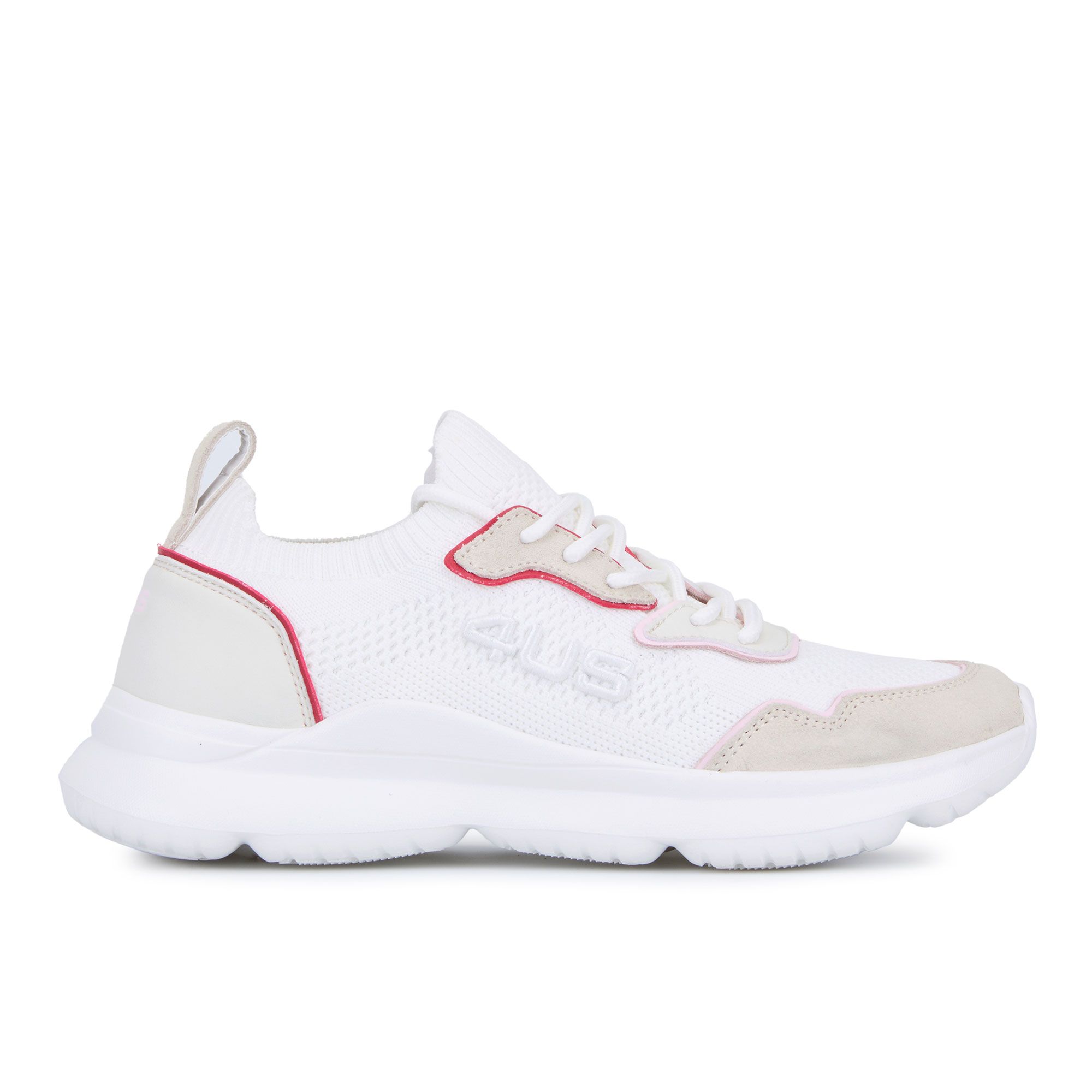 4us Paciotti Sneaker con inserti in pelle scamosciata e zeppa 4 cm