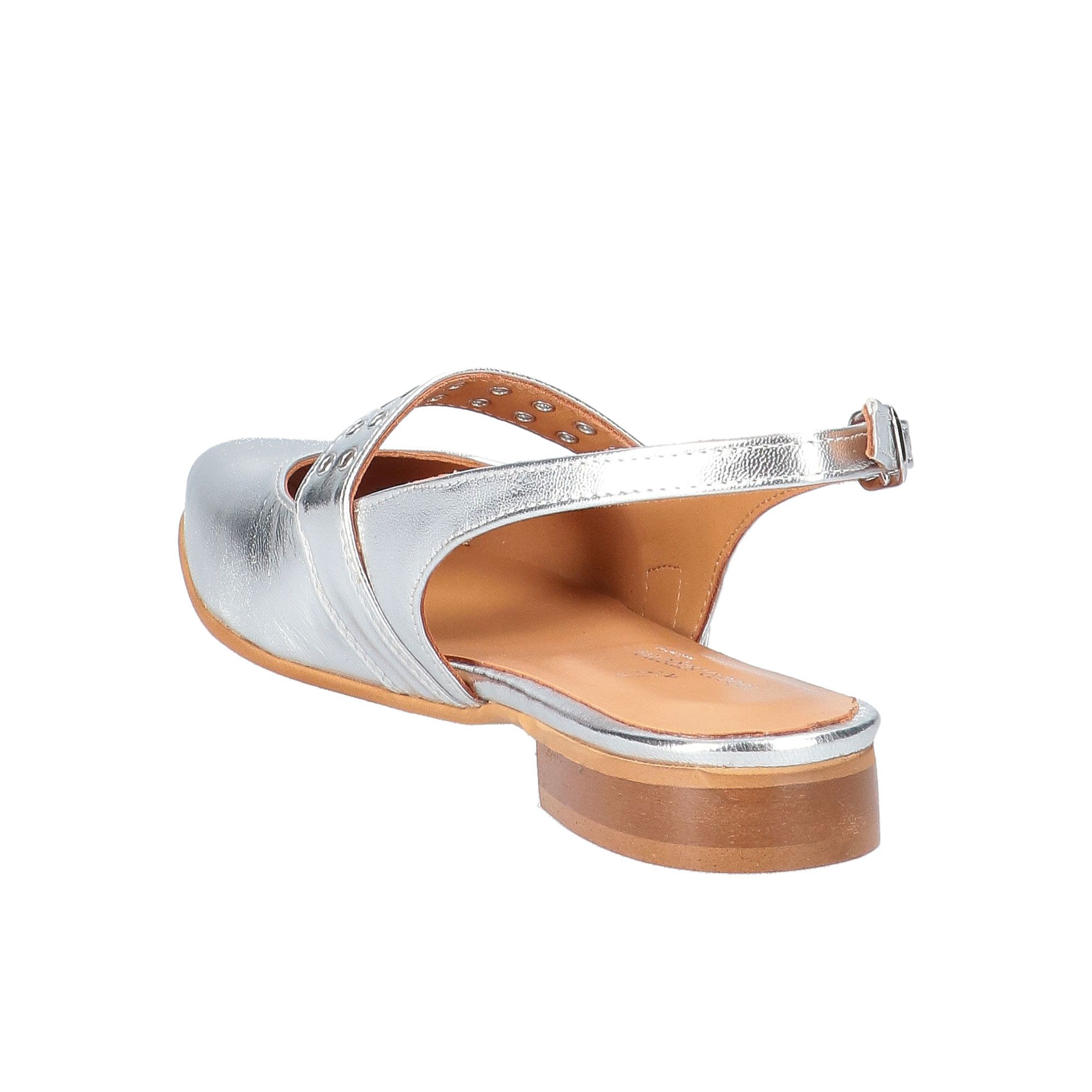 Le Serpentini Sling back in pelle con cinturini e tacco 2 cm