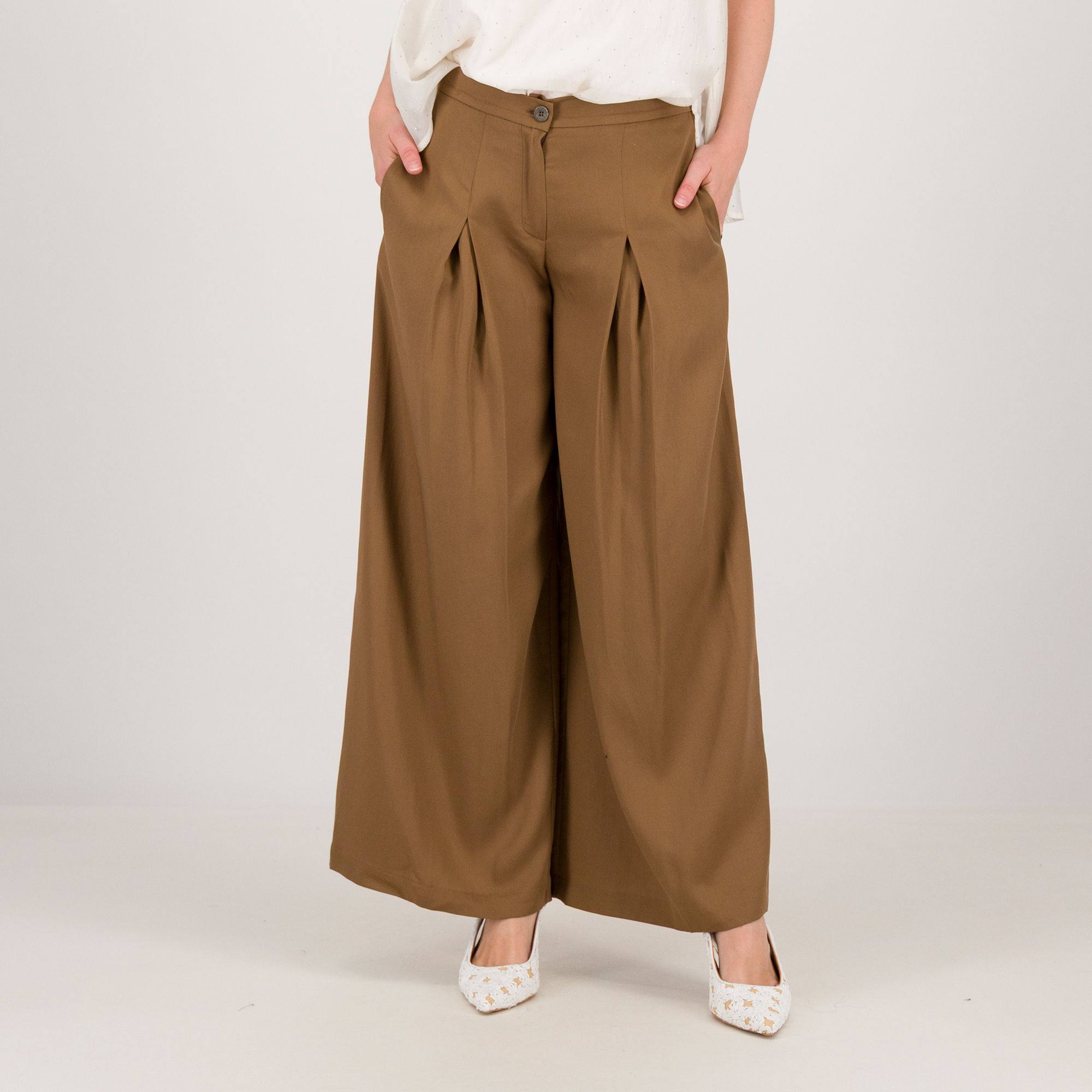 W.I.T.A.
Pantaloni palazzo
in lyocell
con elastico in vita