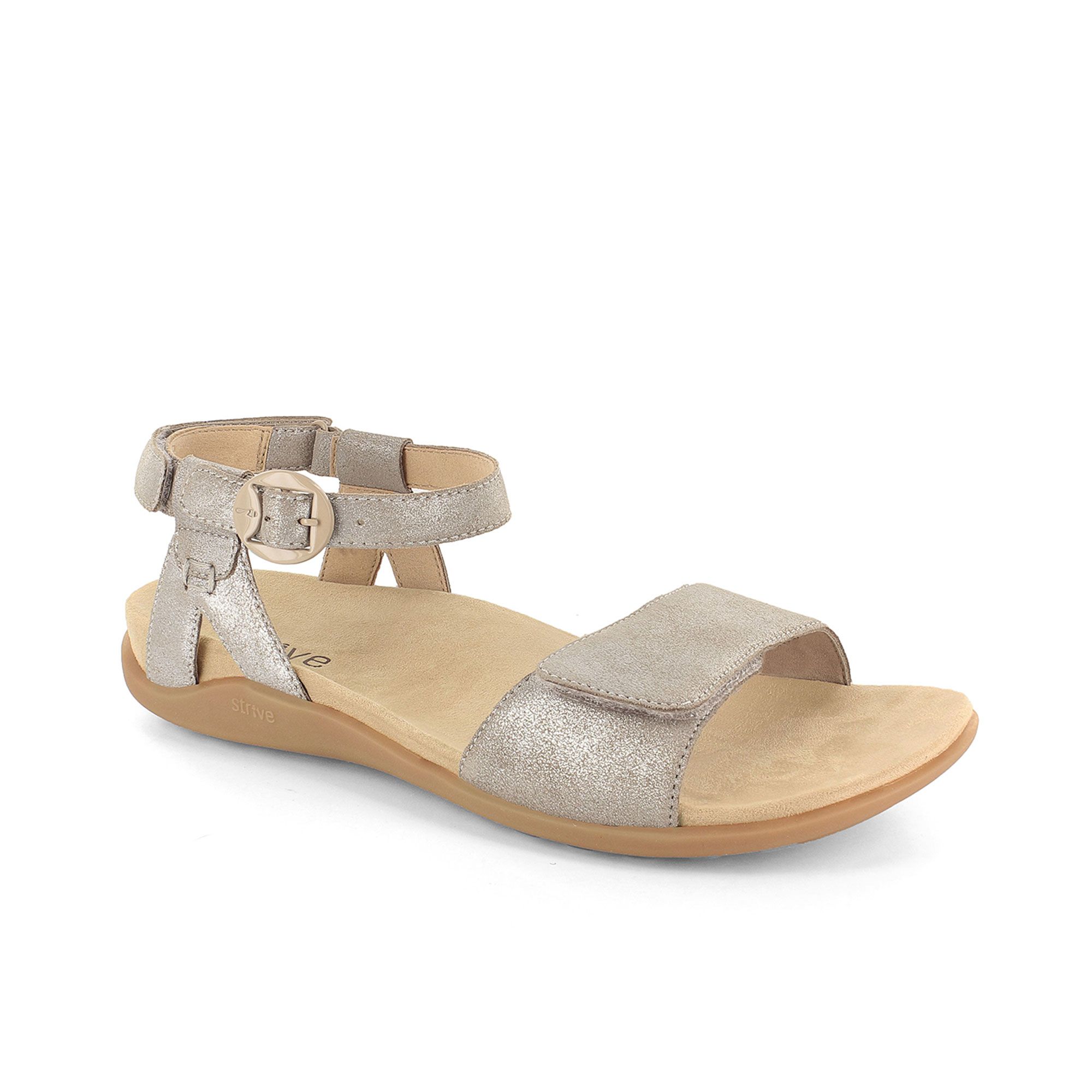 Strive Footwear
Sandali in pelle
con fascia e
cinturino con velcro