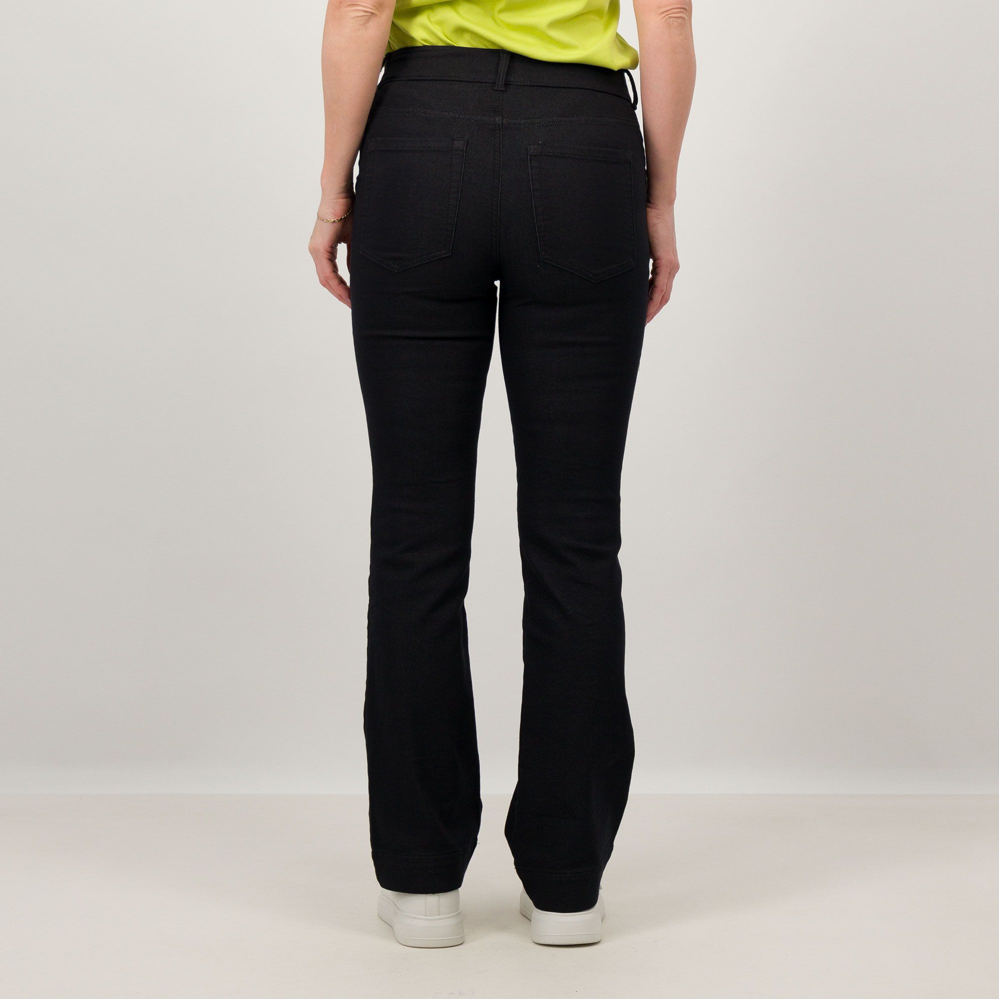 Isaac Mizrahi Live! Pantaloni a zampetta in misto cotone con vita elasticata