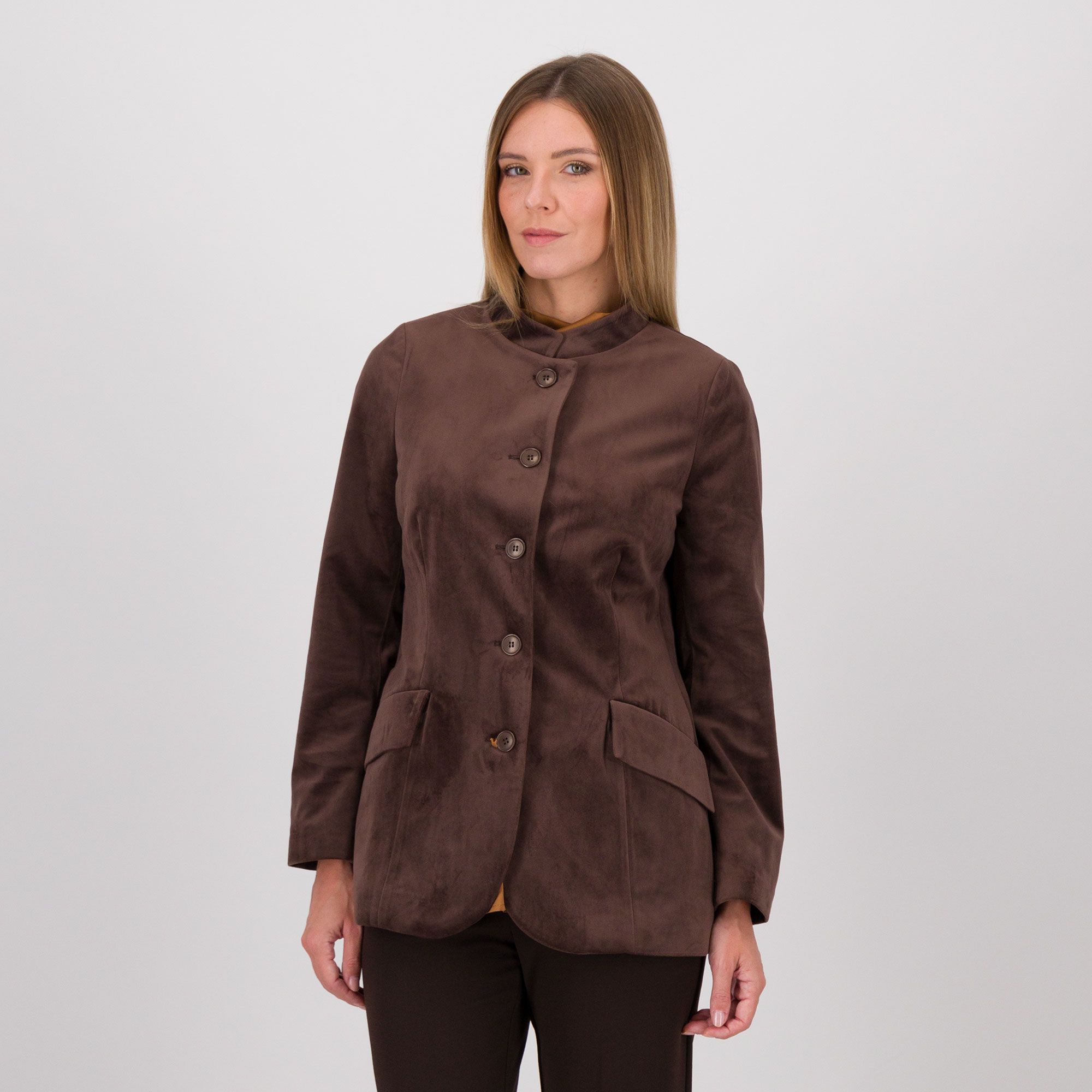 Caterina Lancini
Giacca in velluto
con collo alla
coreana