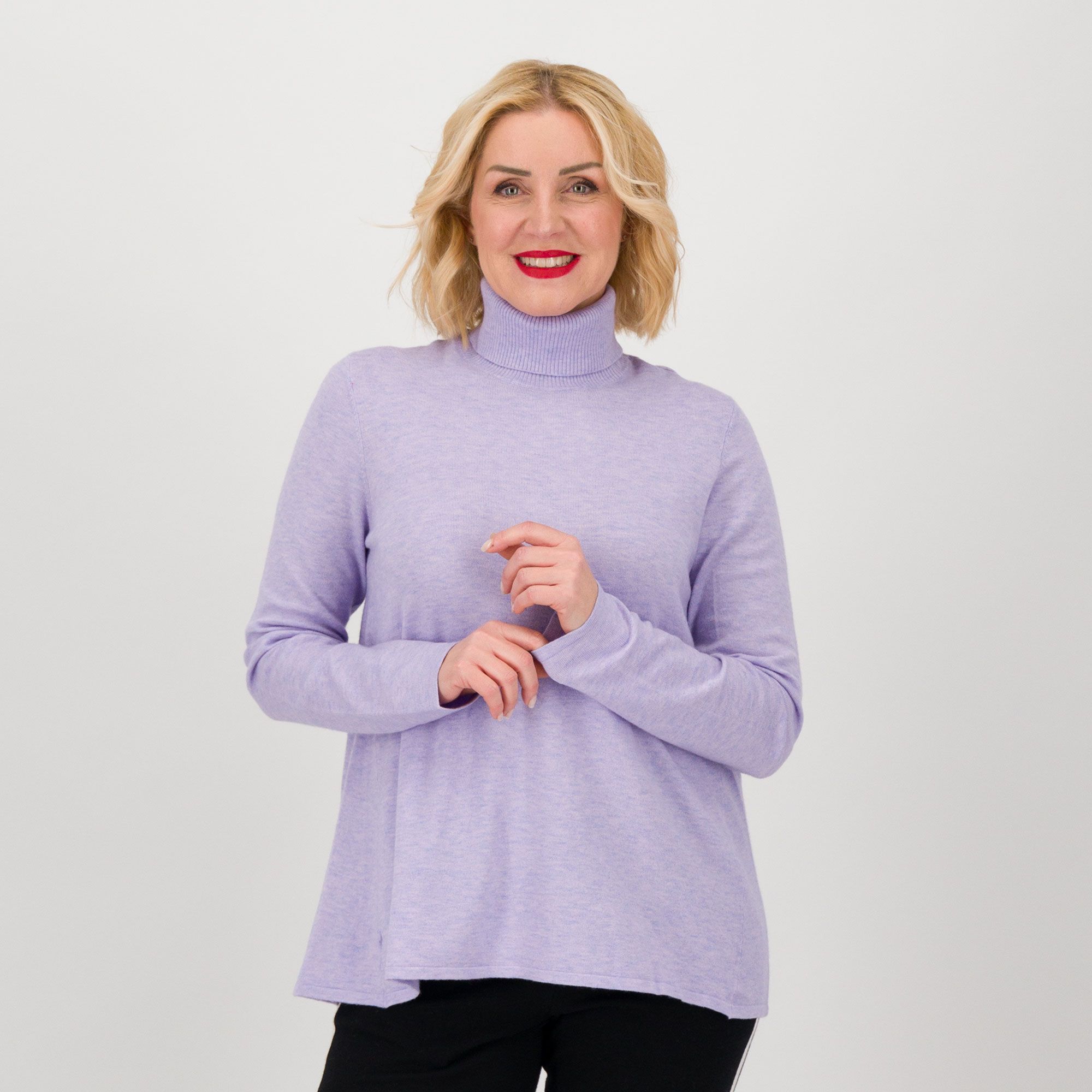 Wynne Layers
Maglia dolcevita
con cashmere
linea svasata