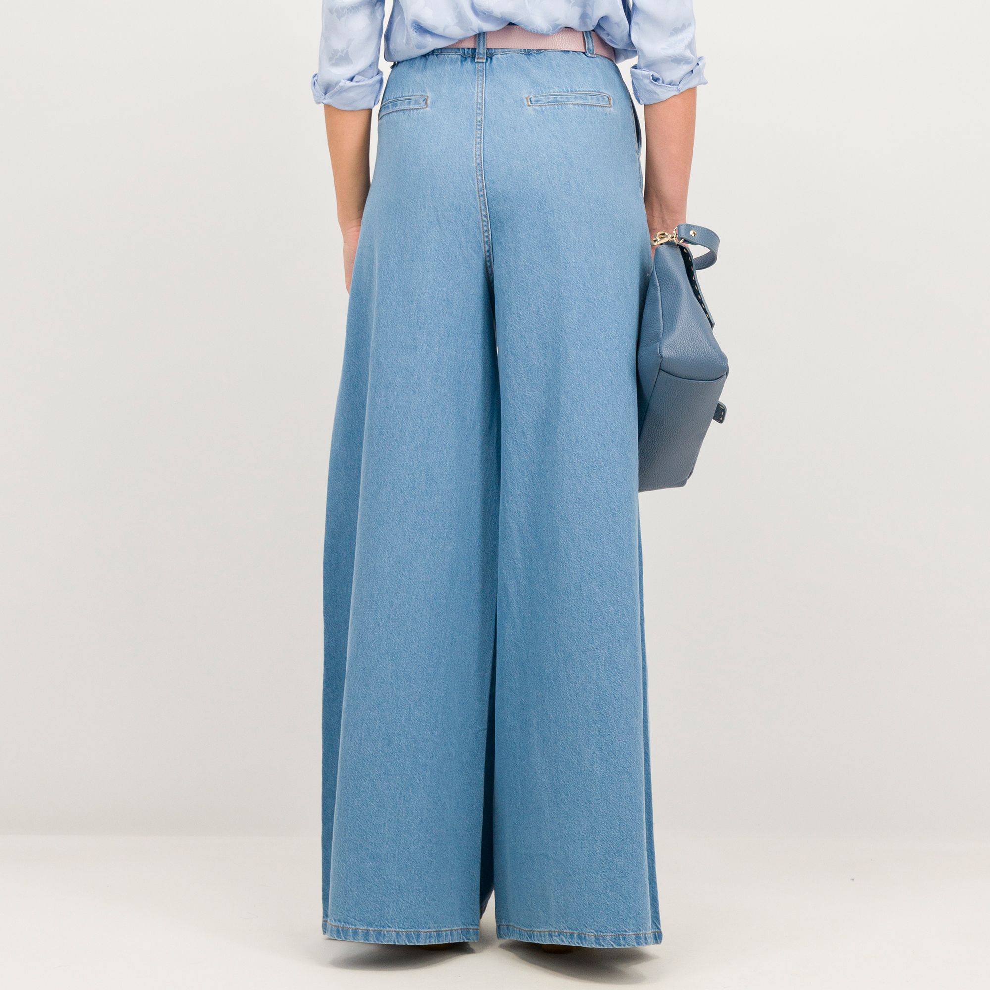 Mood Atelier Jeans a palazzo con vita elasticata dietro