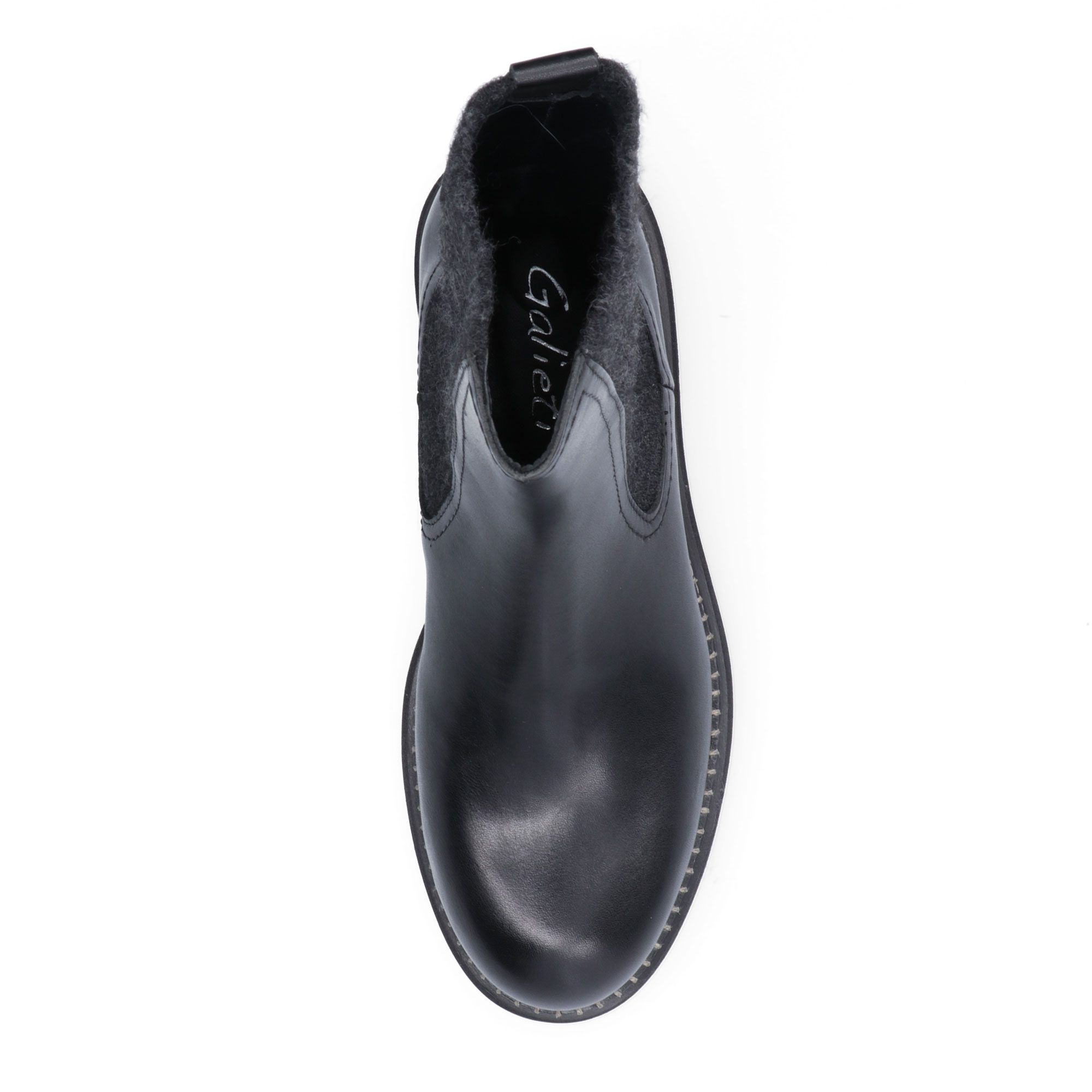 Galieti Stivaletti in pelle profilo suola con cuciture in rilievo