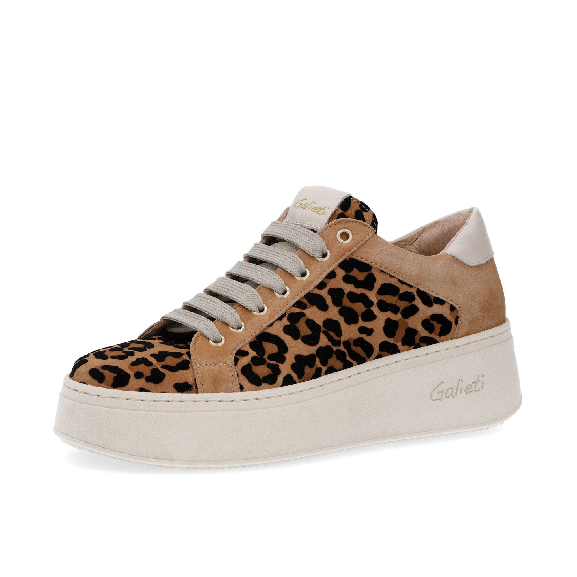 Galieti
Sneaker in pelle
scamosciata maculata
con zeppa 6 cm