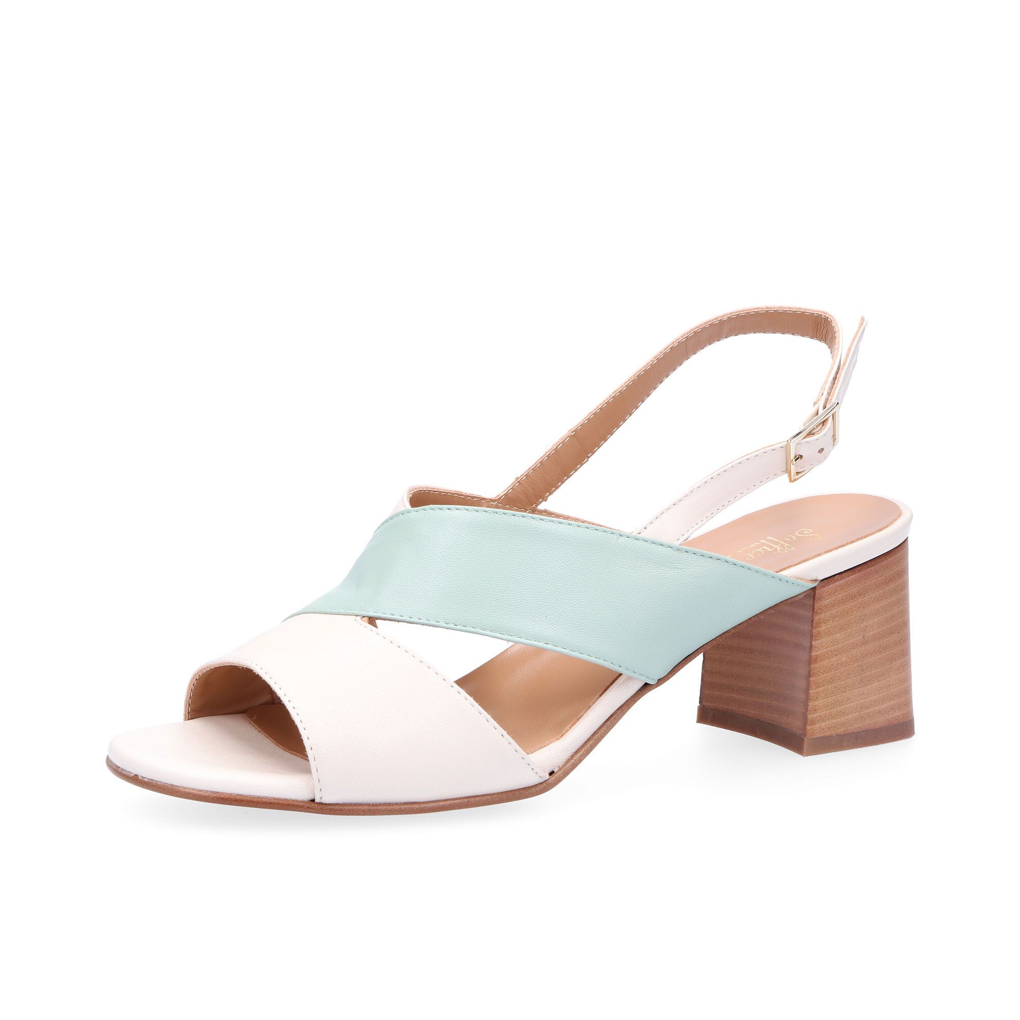 Soffice Sogno
Sandali a fasce 
in pelle con
tacco 6,5 cm