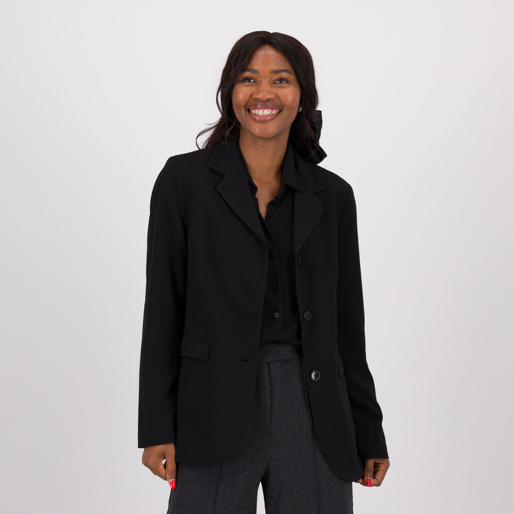 Caterina Lancini
Giacca in tessuto
chiné con tasche
e collo rever