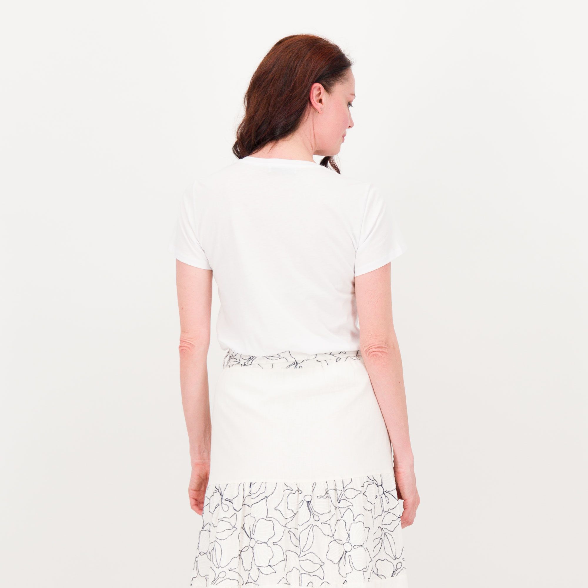 Rebeka Ross T-shirt con scollo tondo e motivo di ricami in cotone