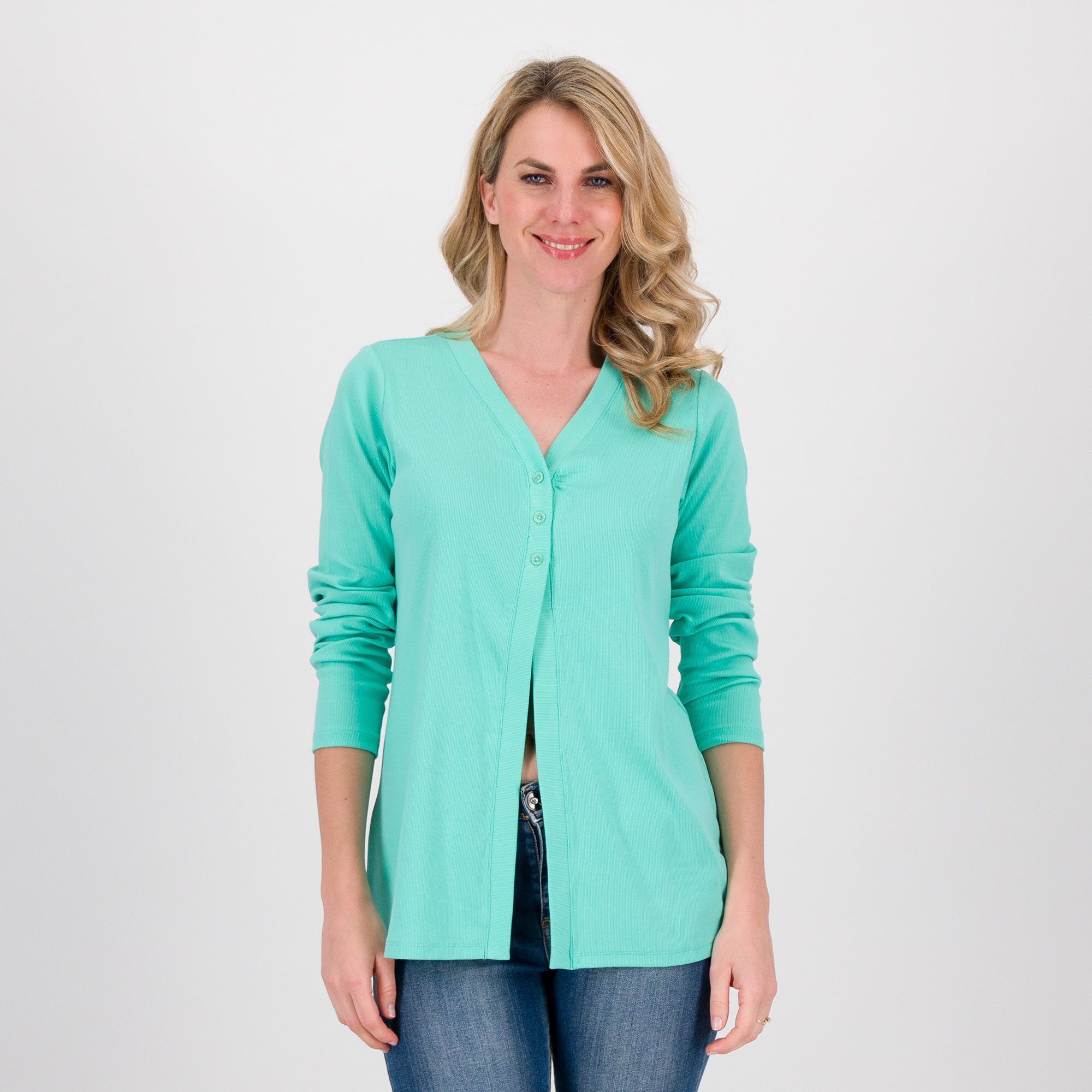 Isaac Mizrahi Live!
Cardigan in maglia
di cotone con
bottoni