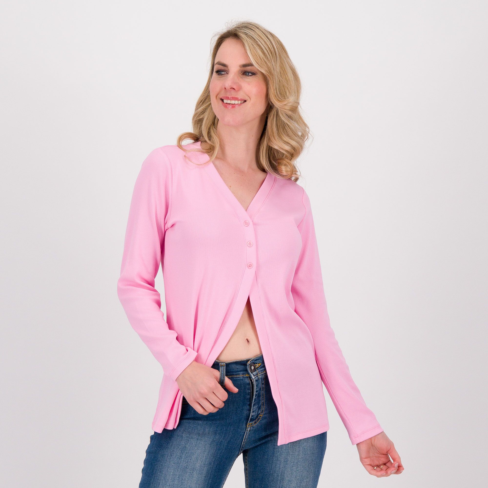 Isaac Mizrahi Live! Cardigan in maglia di cotone con bottoni