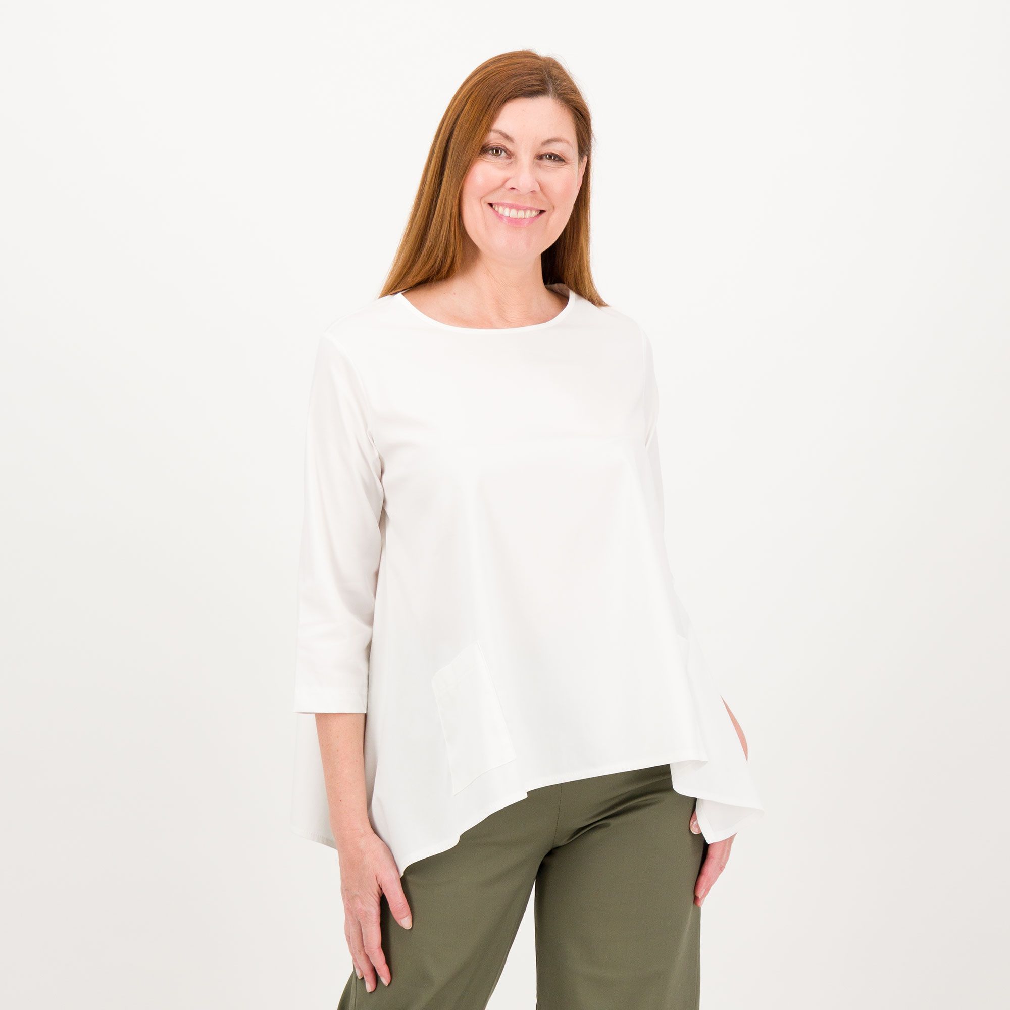 Lucrezia Sciortino Blusa over girocollo con manica 3/4