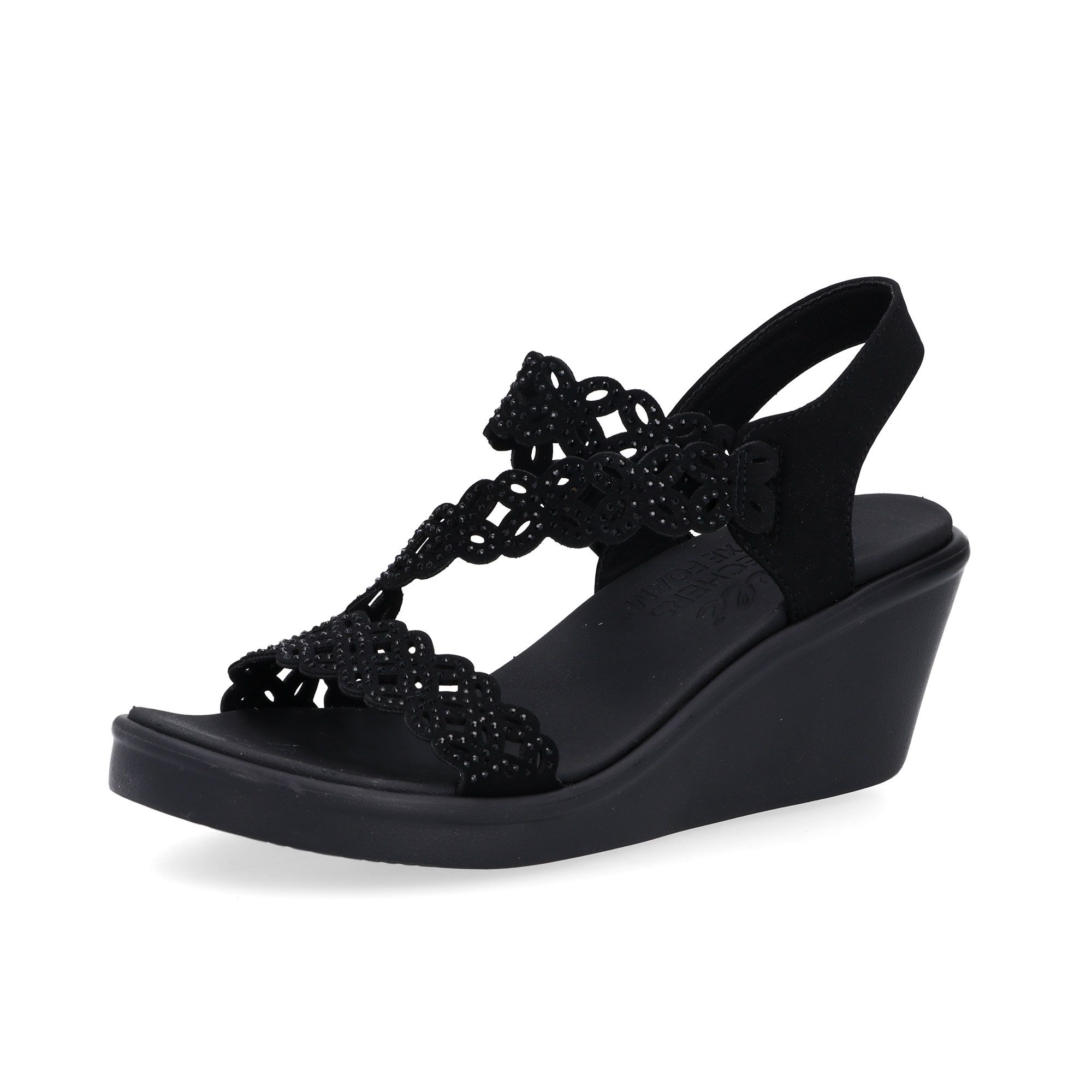 Skechers Sandali Rumble On con fascia elastica e suola in gomma 7cm