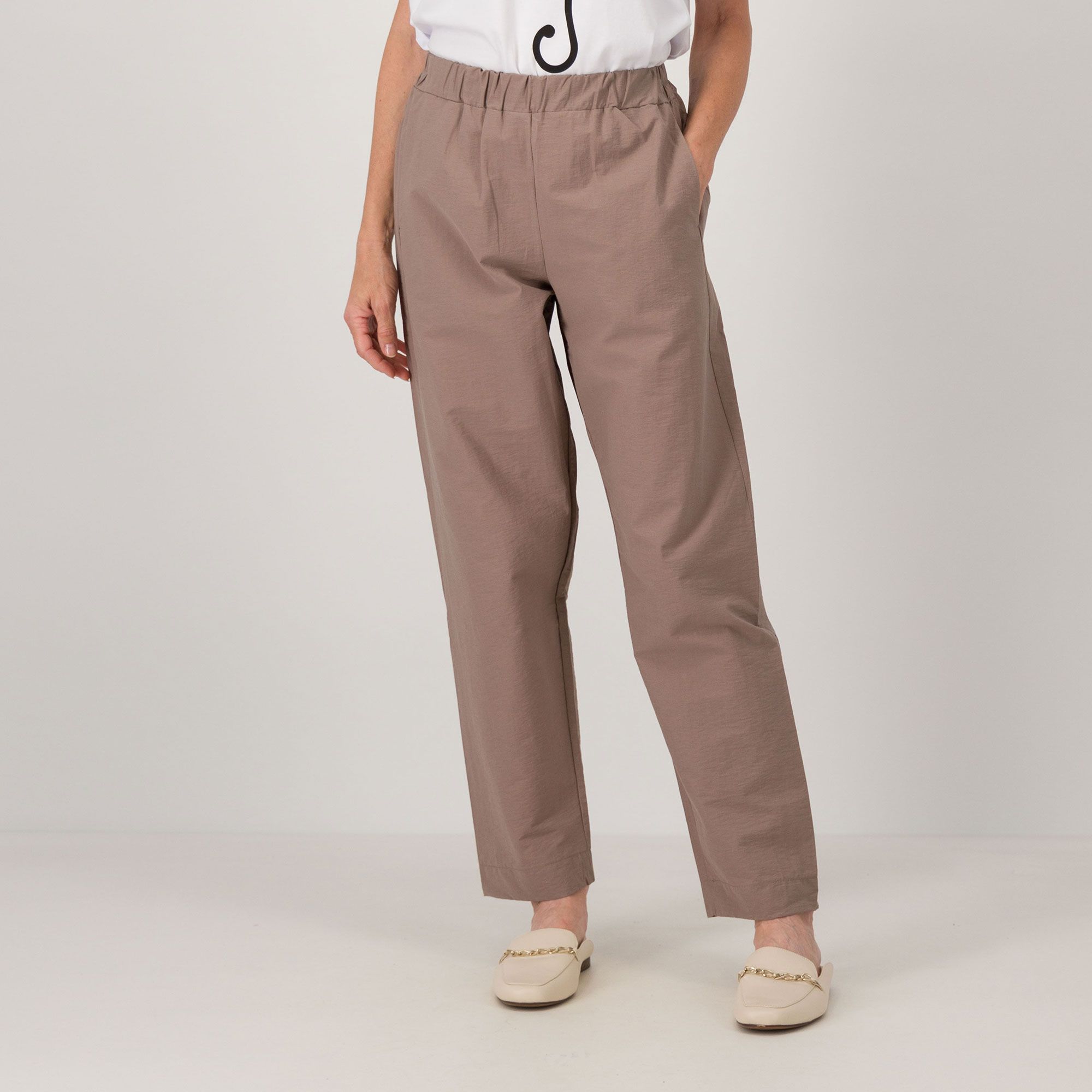 Lucrezia Sciortino Pantaloni con elastico dietro in misto cotone