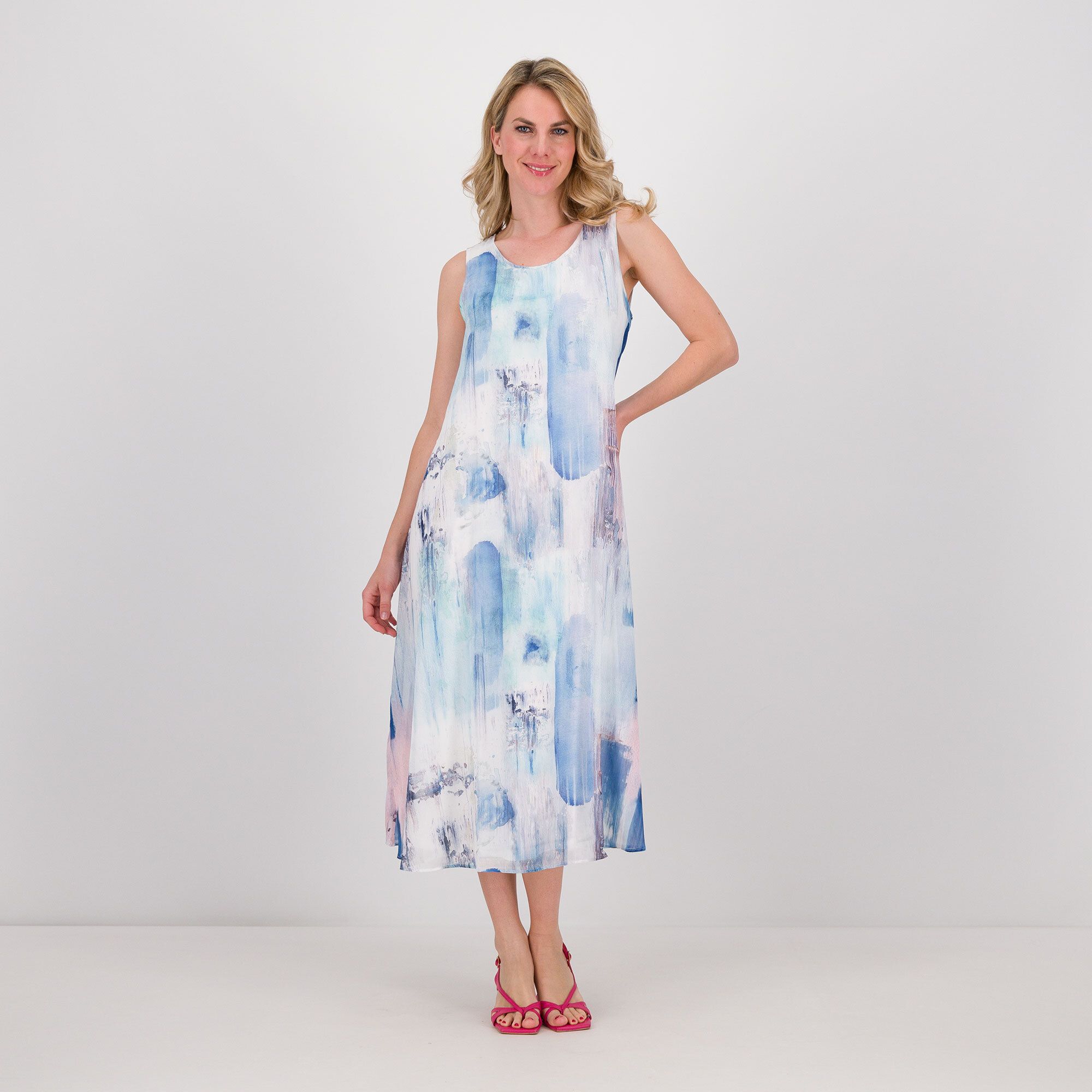 Wynne Layers
Abito smanicato
in chiffon foderato 
in jersey di viscosa